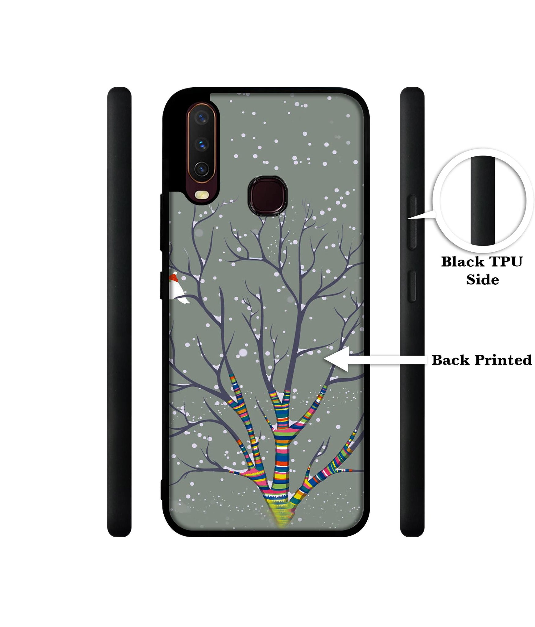 Winter Pattern Print Design Designer 2D Printed Back Case Cover for Vivo Y17 / Y12 / Y15