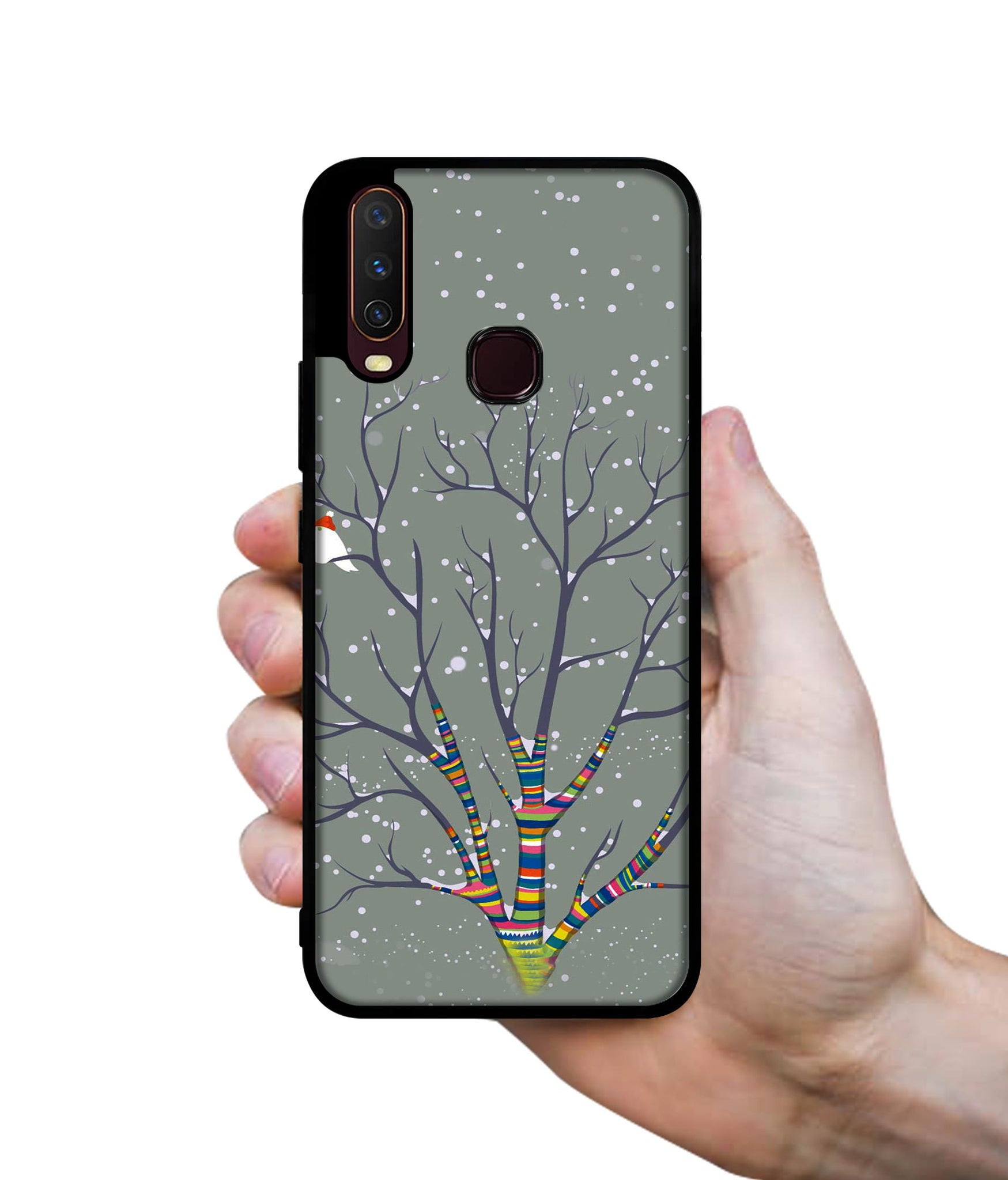 Winter Pattern Print Design Designer 2D Printed Back Case Cover for Vivo Y17 / Y12 / Y15