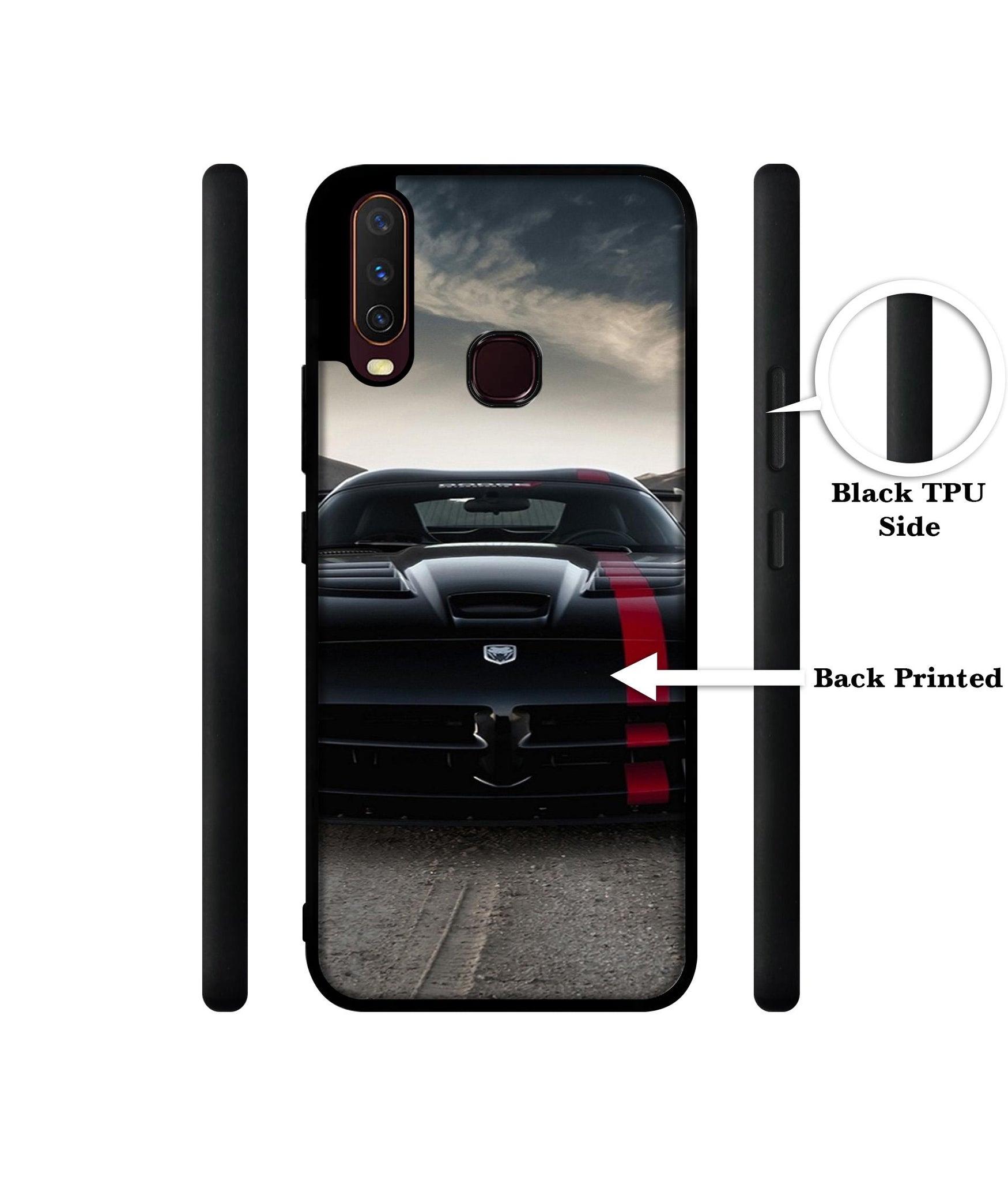 Sports Car Pattern Design Designer 2D Printed Back Case Cover for Vivo Y17 / Y12 / Y15