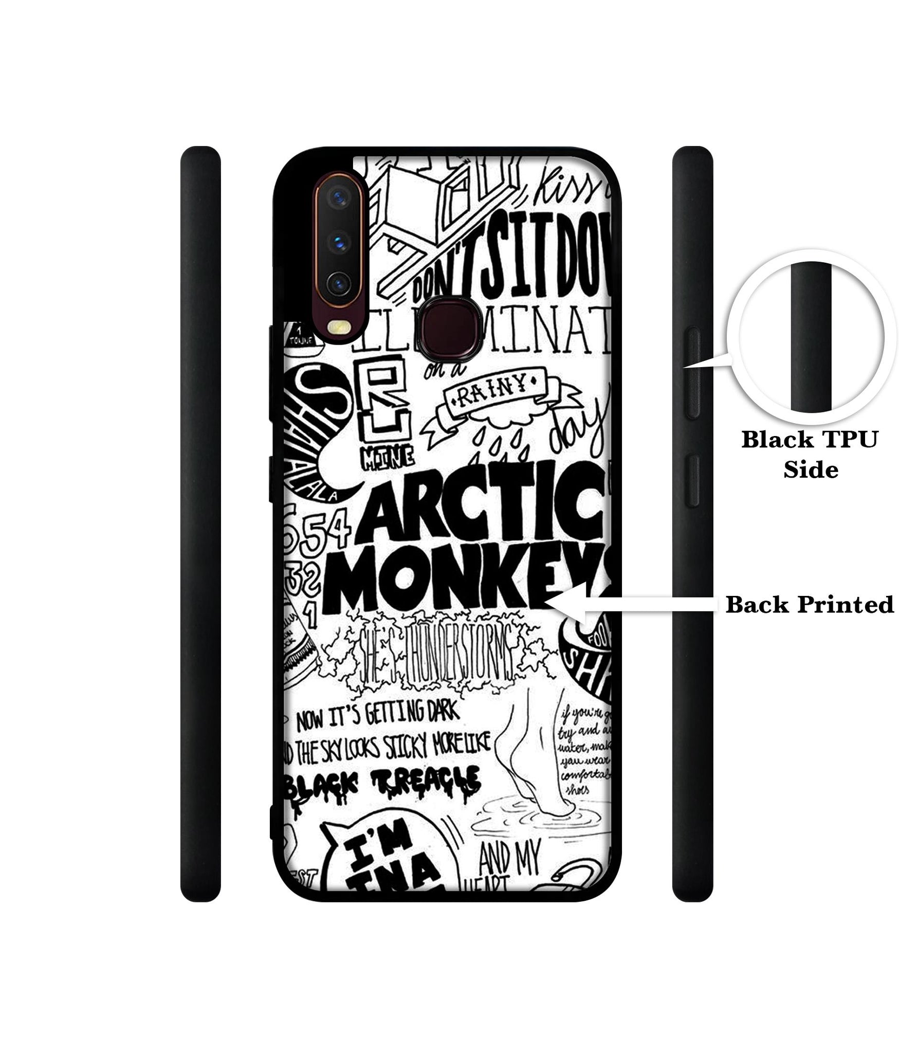 Arctic Monkeys Pattern Design Designer 2D Printed Back Case Cover for Vivo Y17 / Y12 / Y15