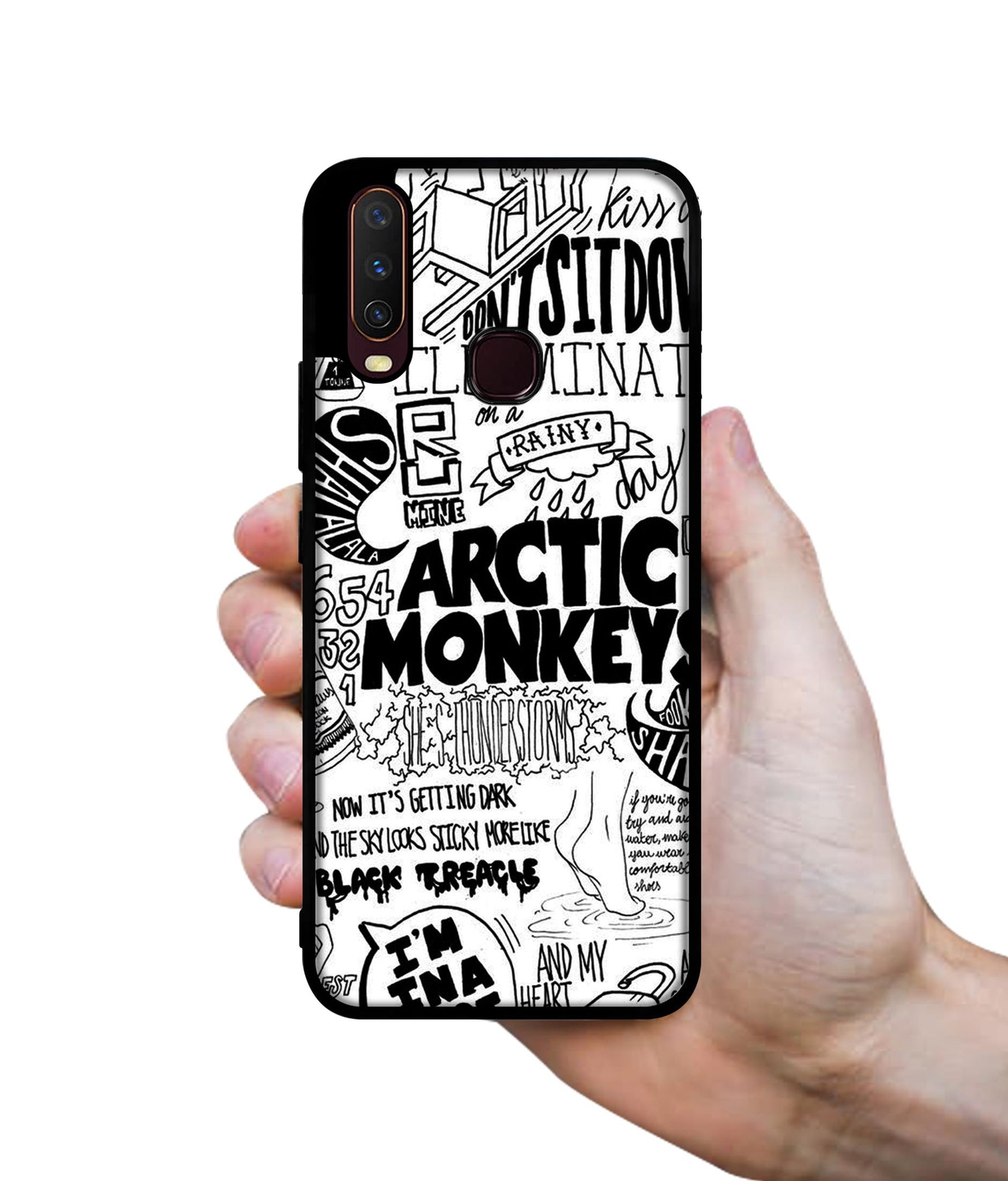 Arctic Monkeys Pattern Design Designer 2D Printed Back Case Cover for Vivo Y17 / Y12 / Y15