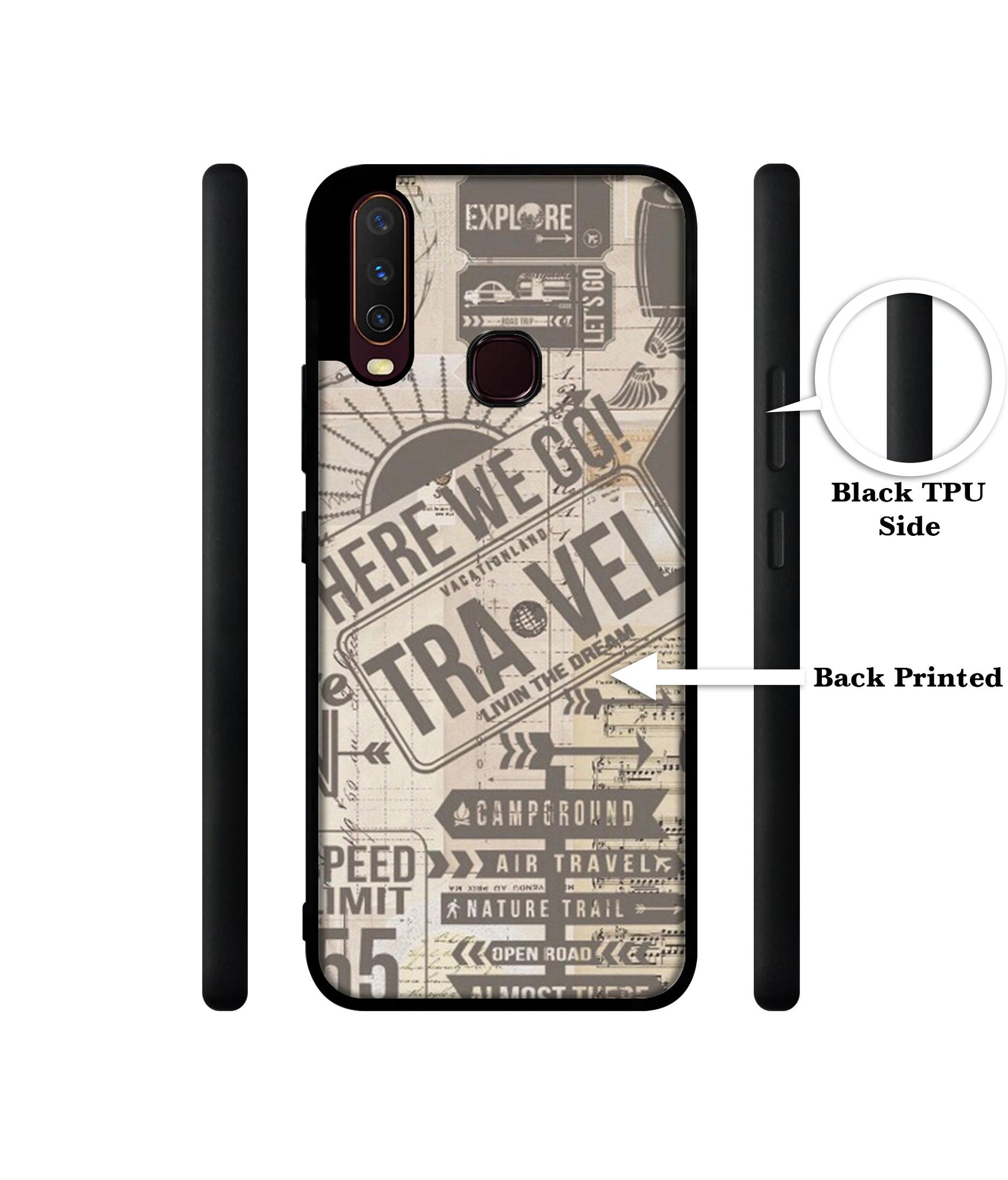 Travel Design Designer 2D Printed Back Case Cover for Vivo Y17 / Y12 / Y15