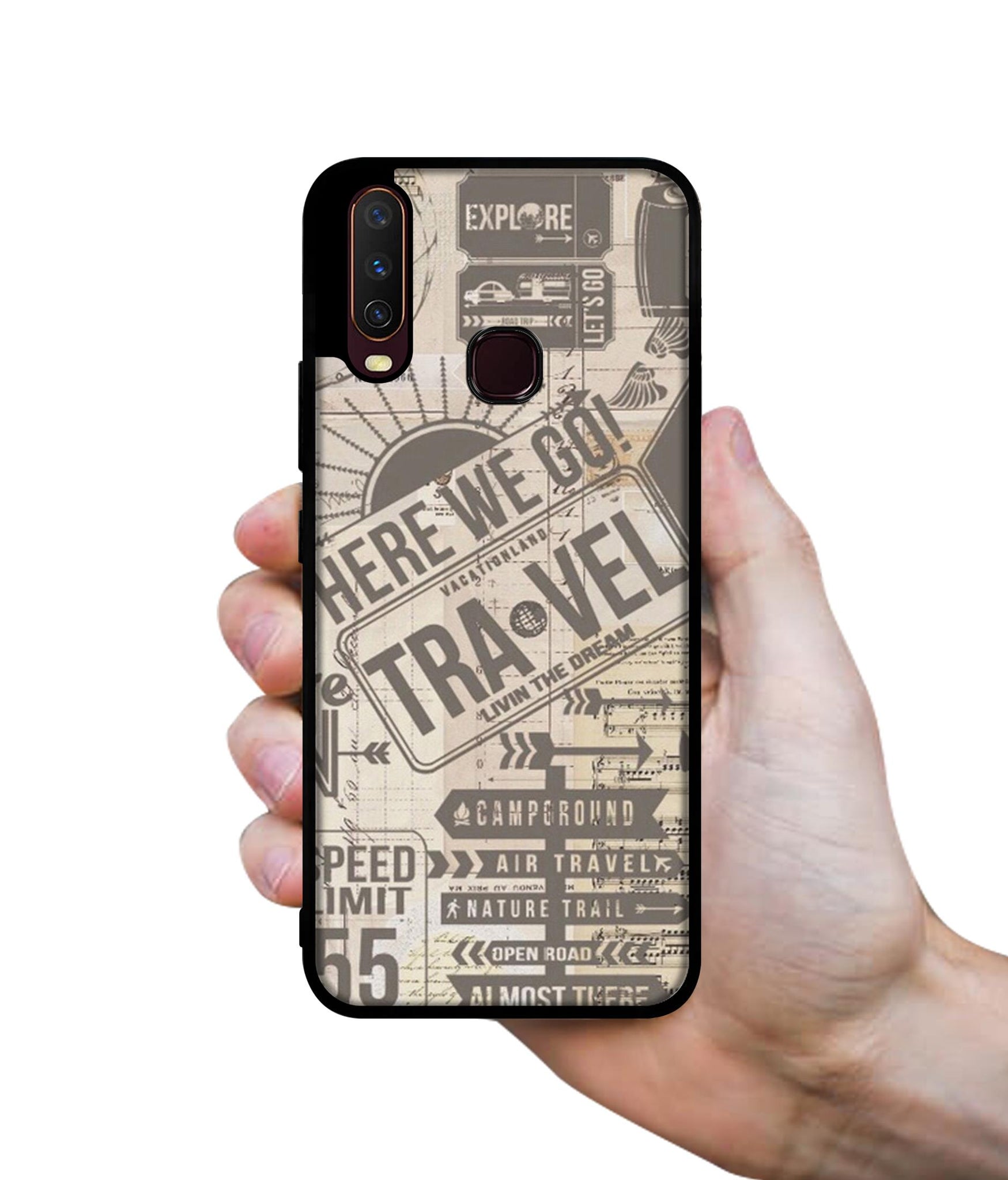 Travel Design Designer 2D Printed Back Case Cover for Vivo Y17 / Y12 / Y15