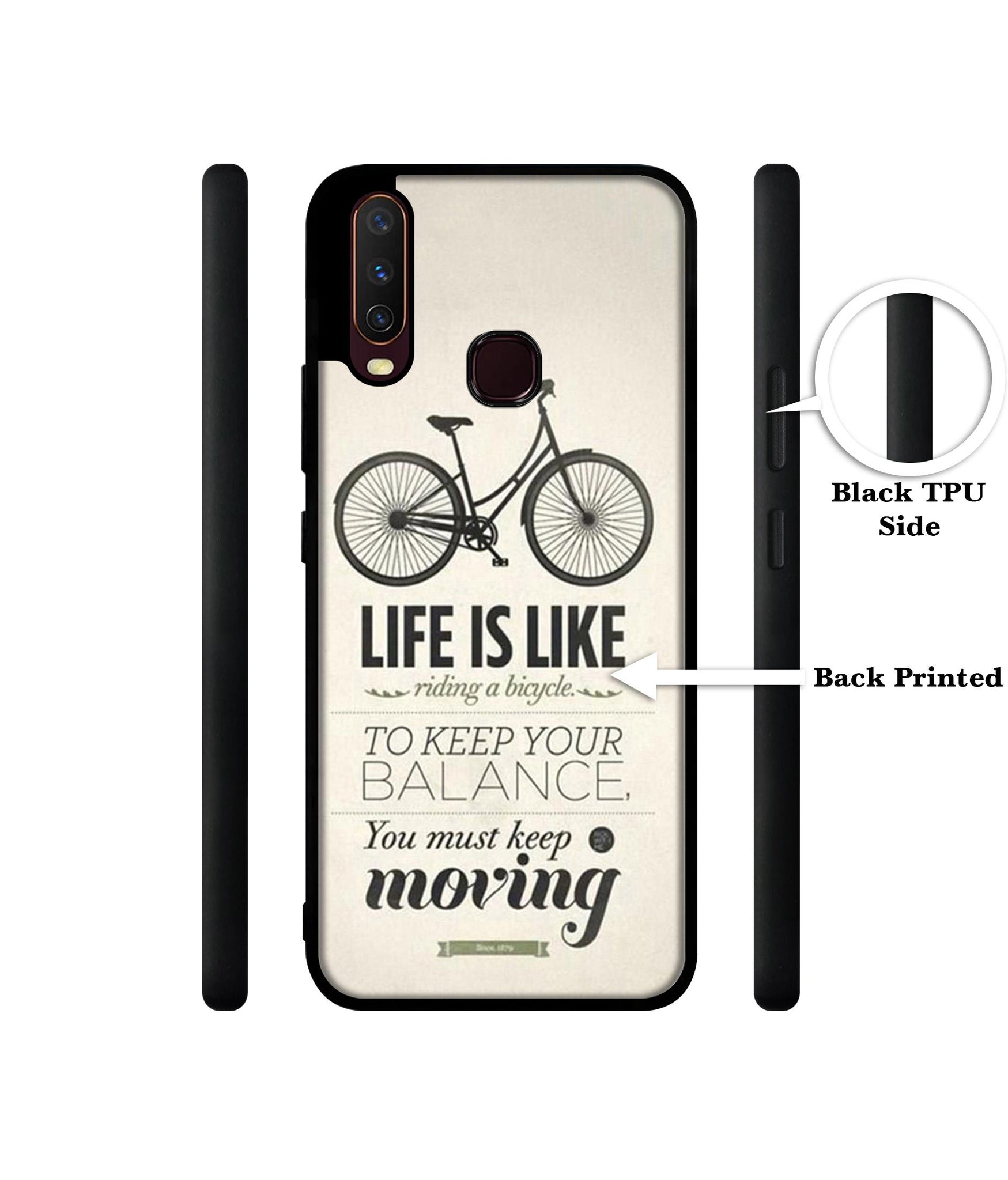 Life is Like Moving Design Designer 2D Printed Back Case Cover for Vivo Y17 / Y12 / Y15