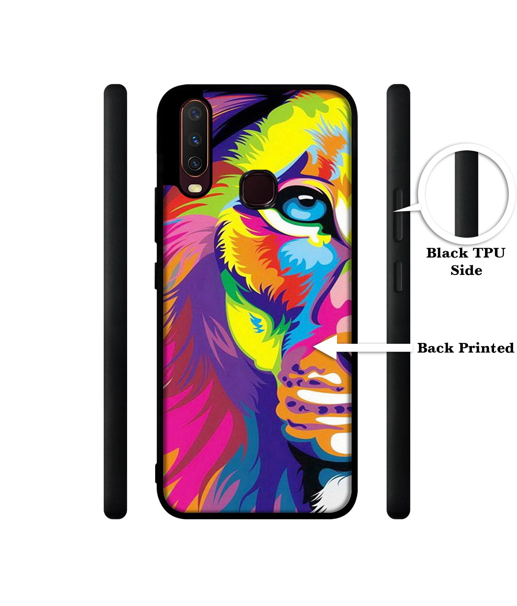 Lion Design Designer 2D Printed Back Case Cover for Vivo Y17 / Y12 / Y15