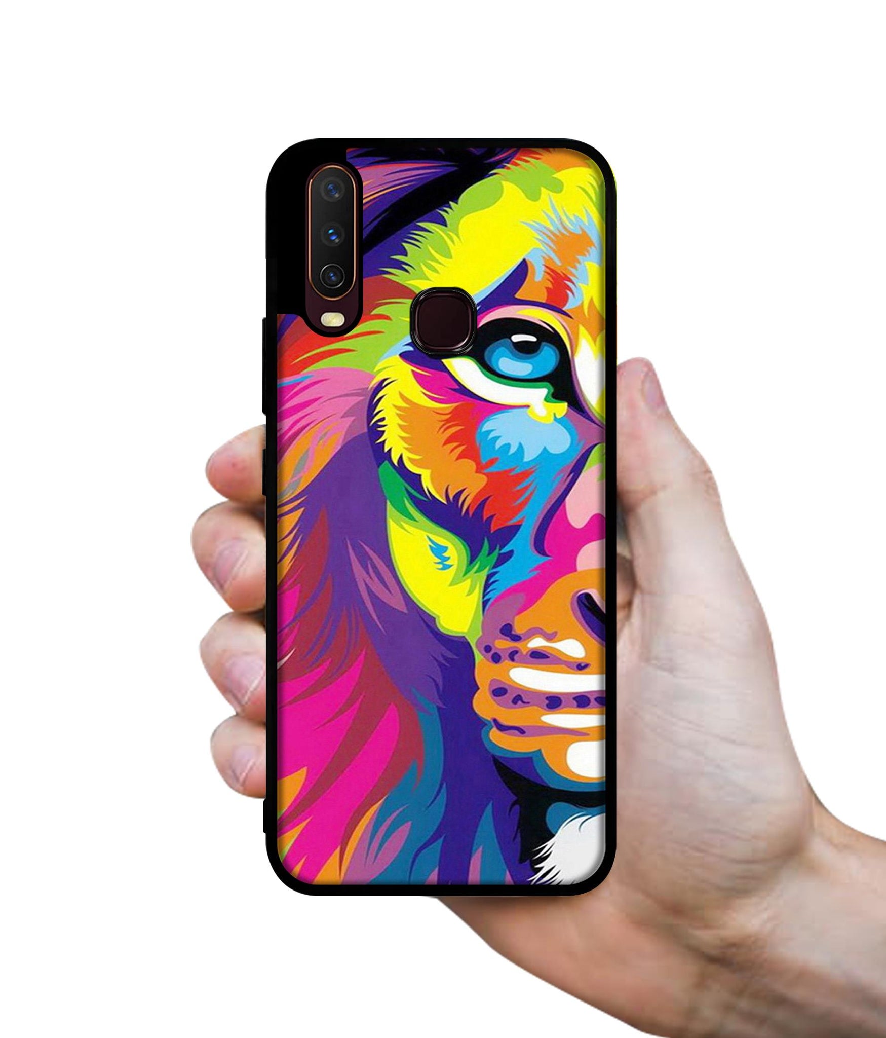 Lion Design Designer 2D Printed Back Case Cover for Vivo Y17 / Y12 / Y15