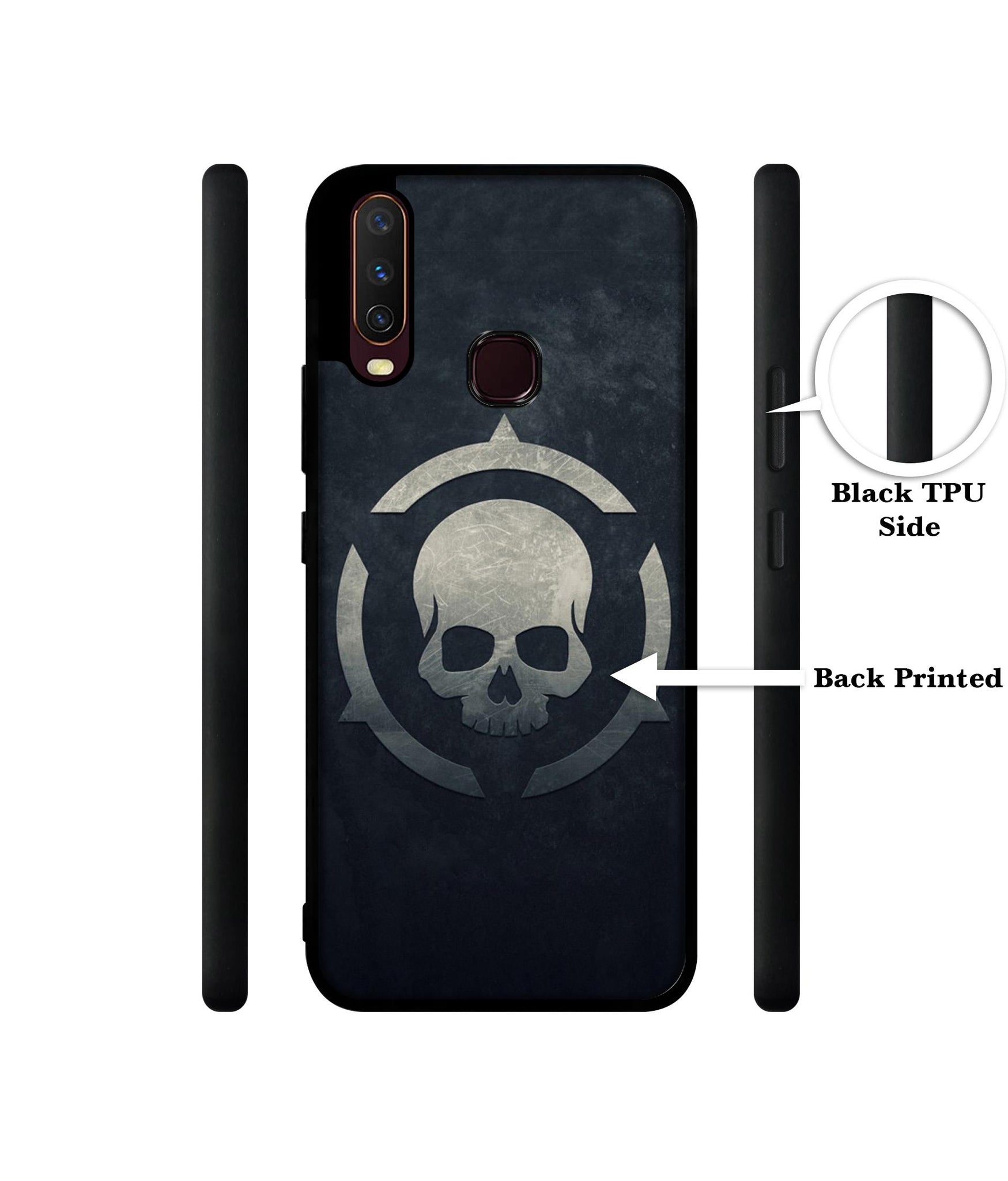 Skull Pattern Print Design Designer 2D Printed Back Case Cover for Vivo Y17 / Y12 / Y15
