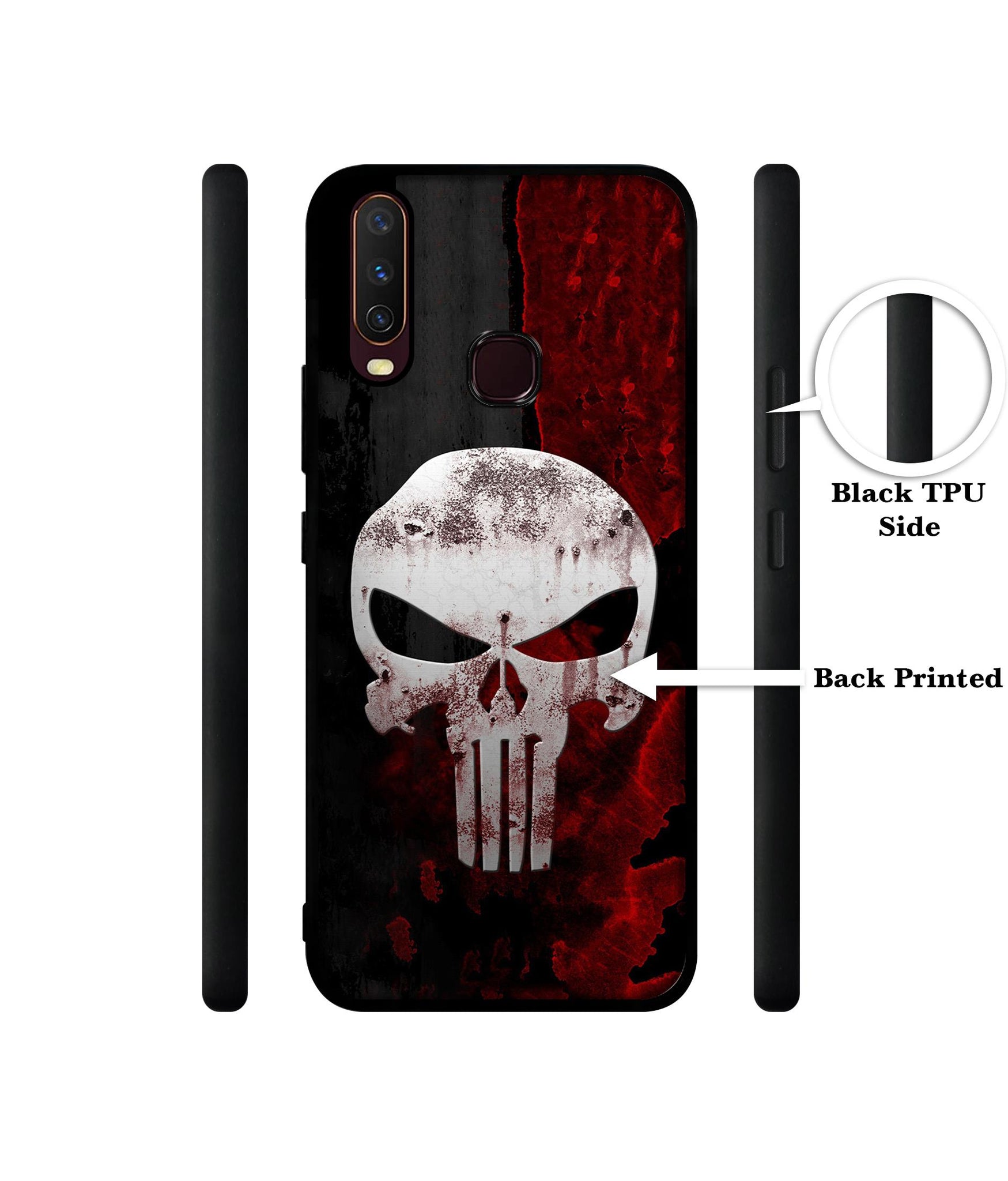 Punisher Skull Design Designer 2D Printed Back Case Cover for Vivo Y17 / Y12 / Y15