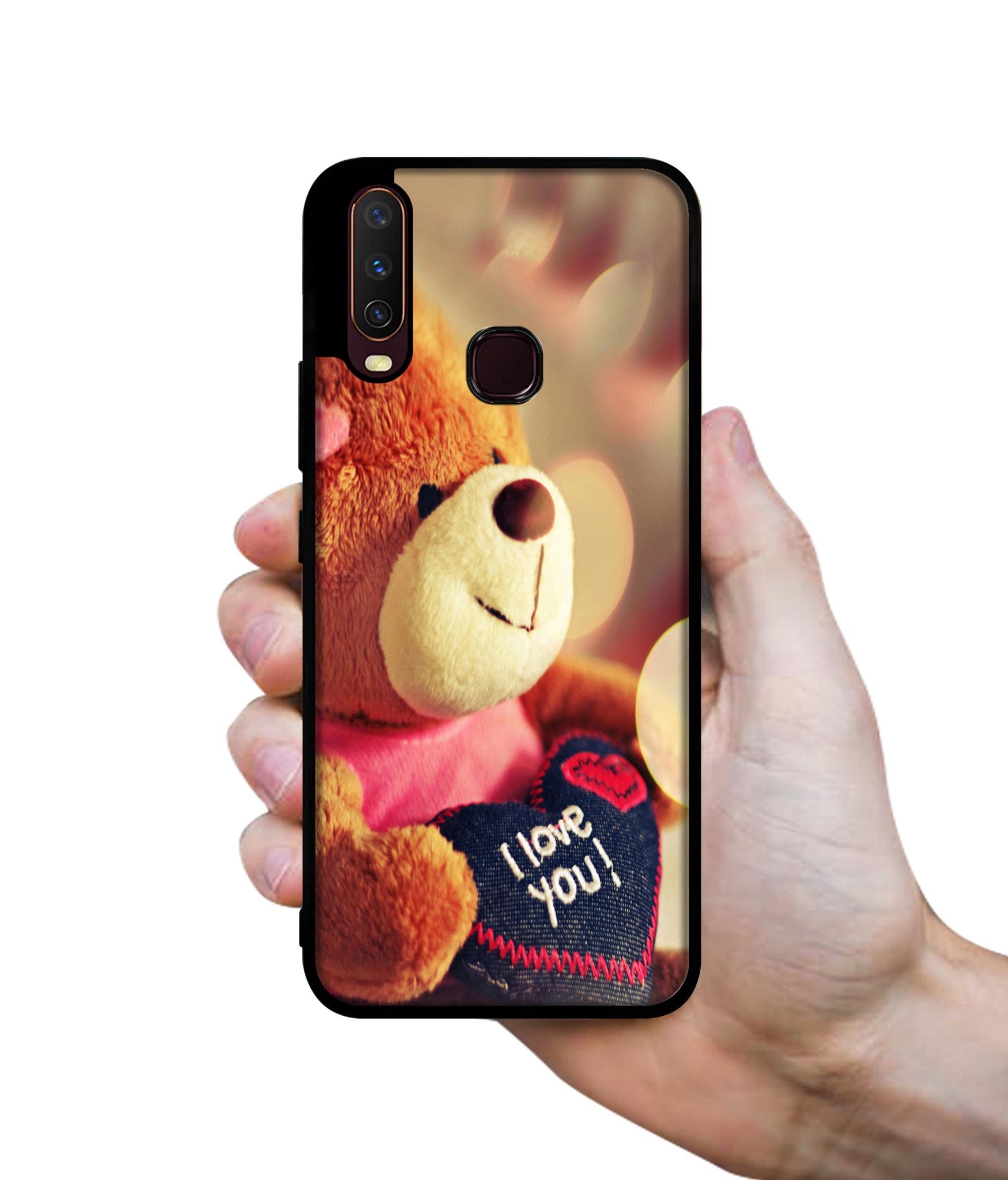 Teddy Bear Design Designer 2D Printed Back Case Cover for Vivo Y17 / Y12 / Y15