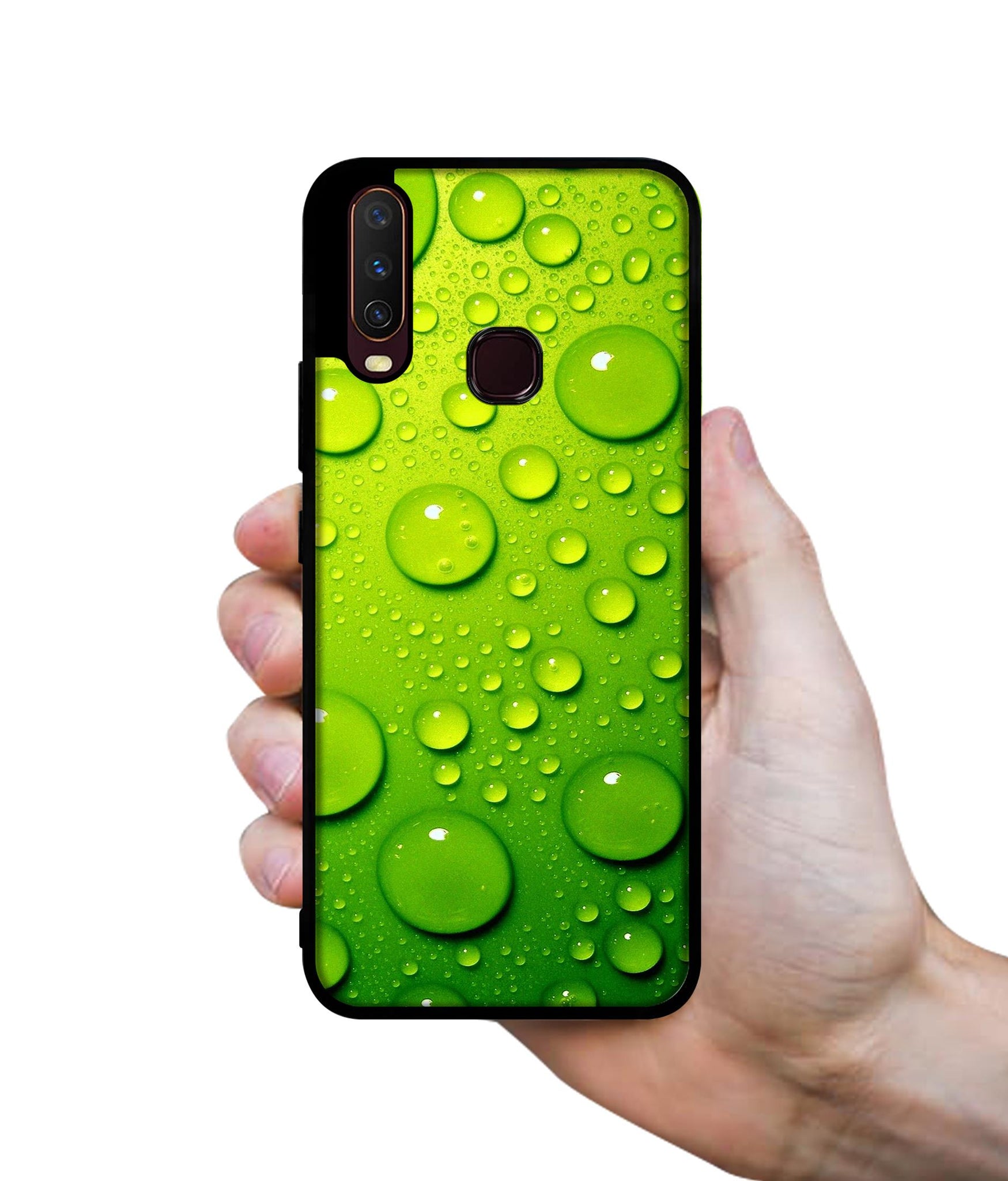 Green Bubbles Design Designer 2D Printed Back Case Cover for Vivo Y17 / Y12 / Y15