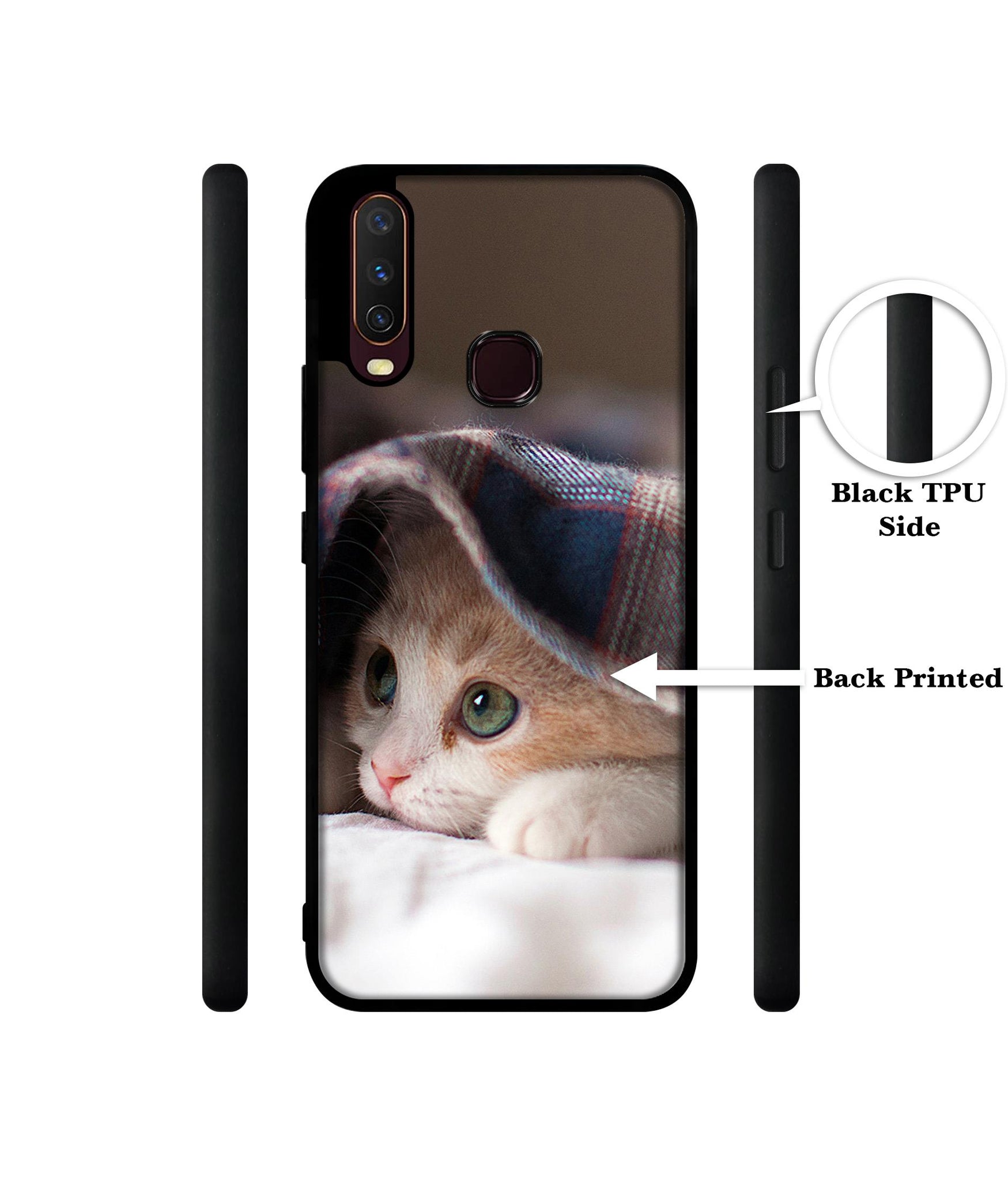 Sleepy Kitten Design Designer 2D Printed Back Case Cover for Vivo Y17 / Y12 / Y15