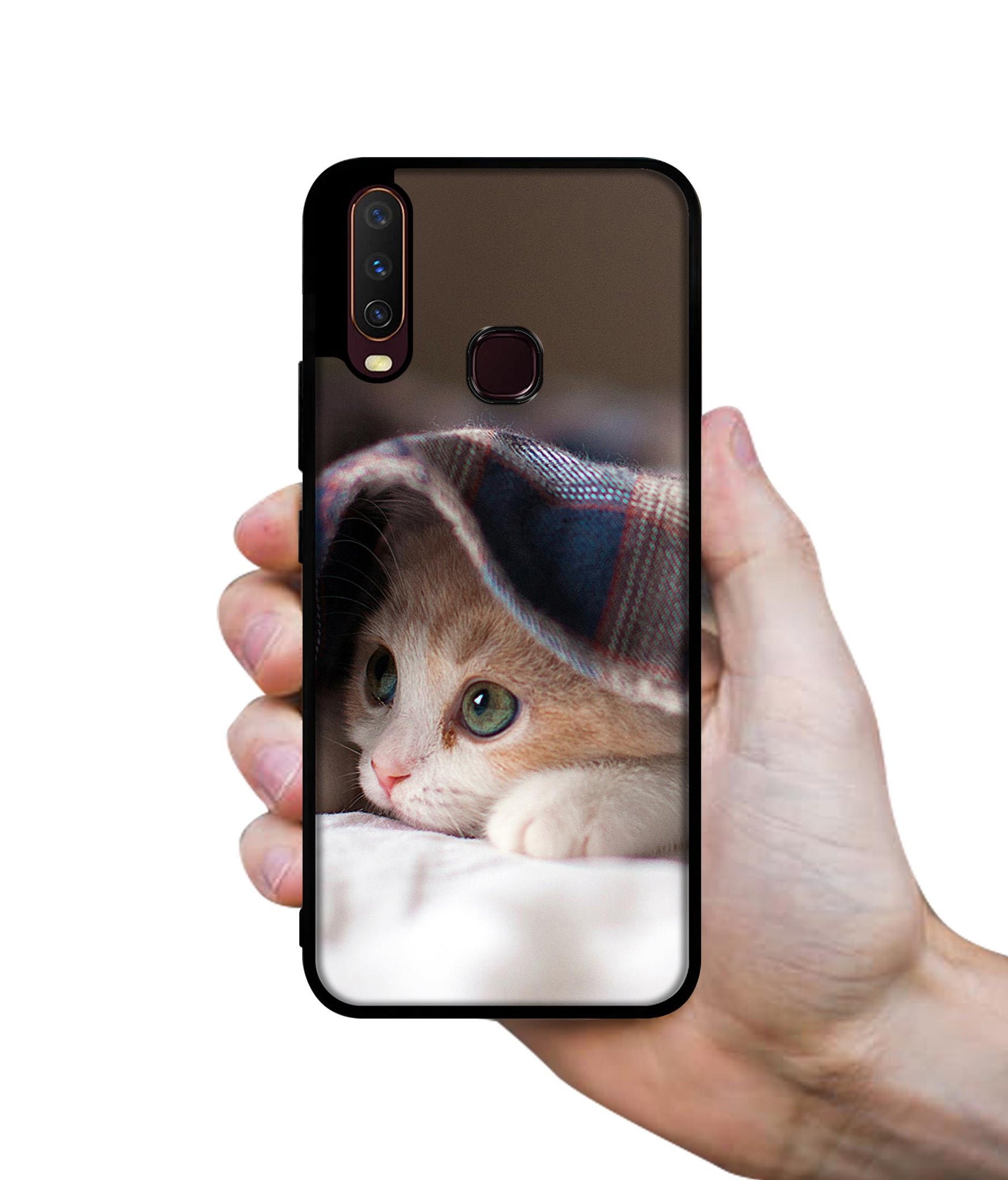Sleepy Kitten Design Designer 2D Printed Back Case Cover for Vivo Y17 / Y12 / Y15