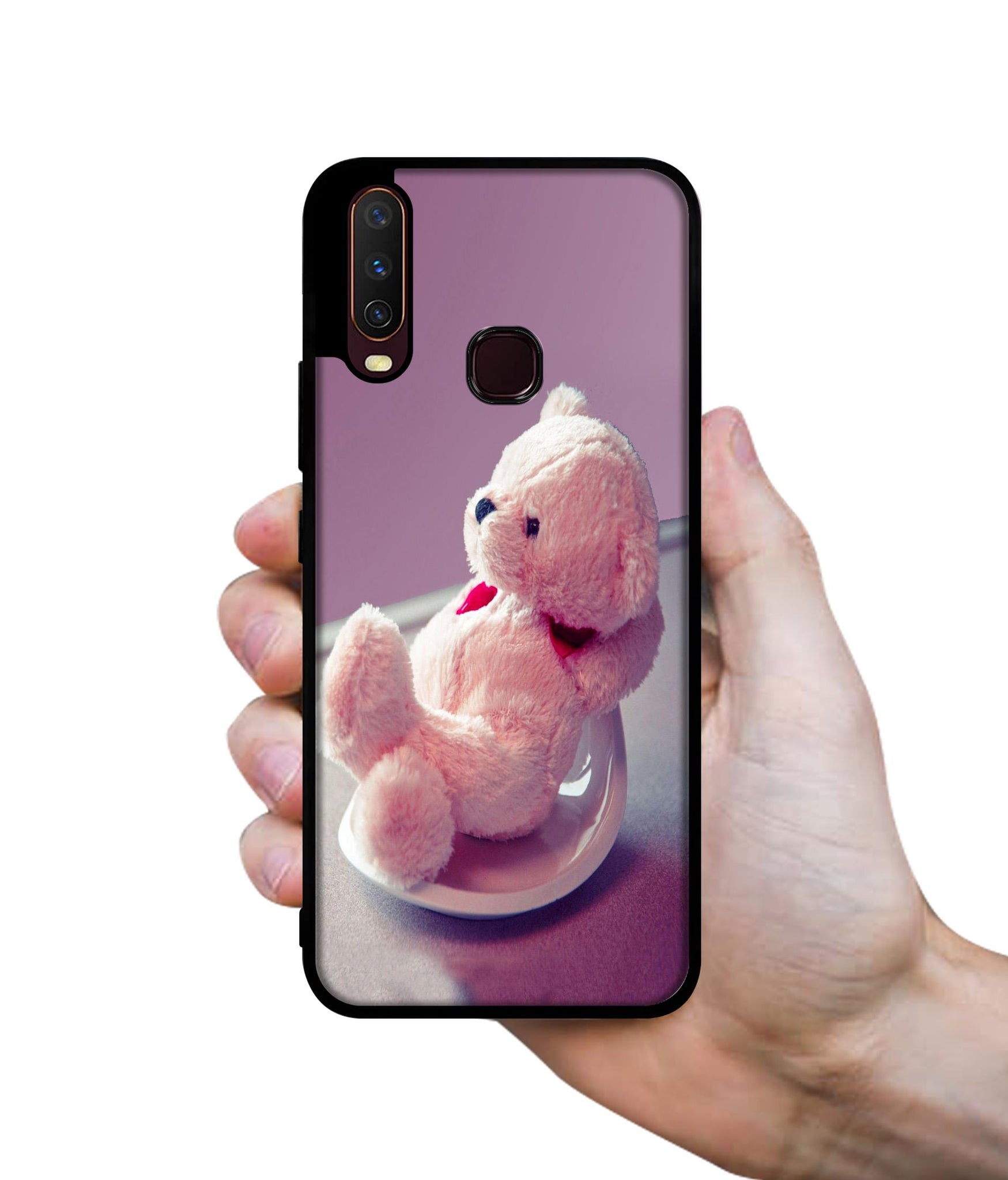 Cute Teddy Bear Design Designer 2D Printed Back Case Cover for Vivo Y17 / Y12 / Y15