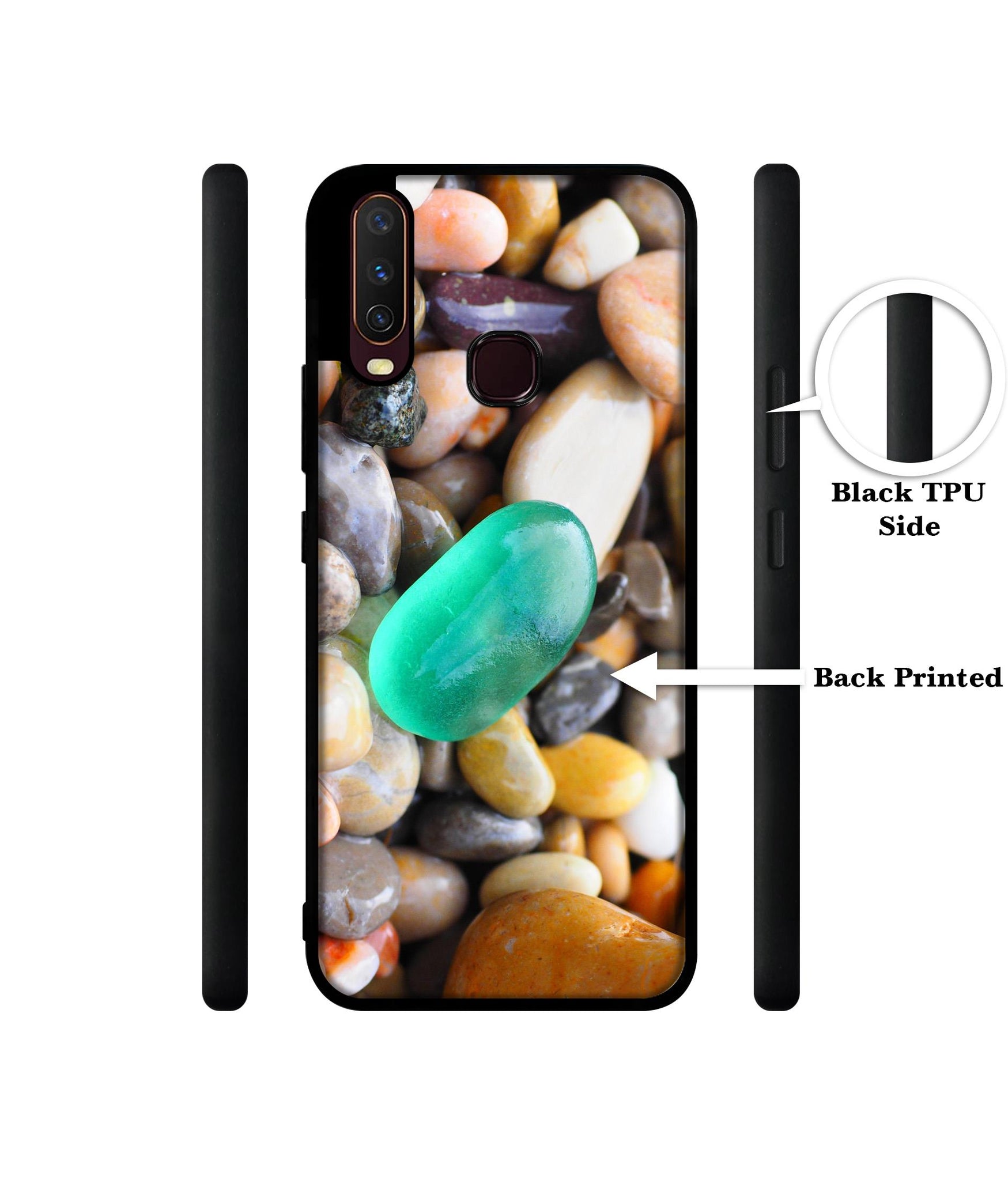 Sea Stones Design Designer 2D Printed Back Case Cover for Vivo Y17 / Y12 / Y15