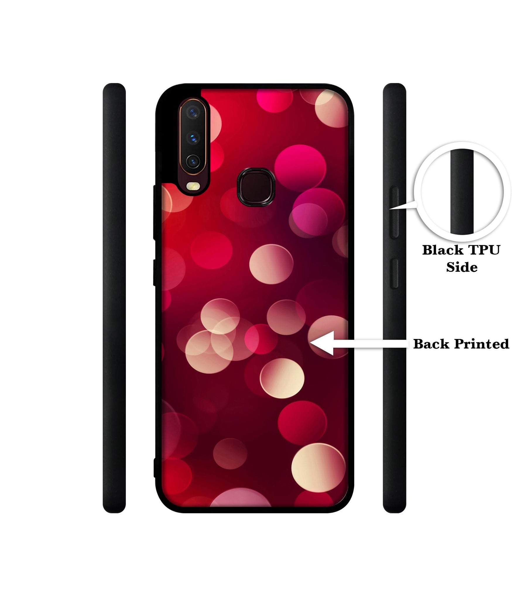 3D Circles Design Designer 2D Printed Back Case Cover for Vivo Y17 / Y12 / Y15