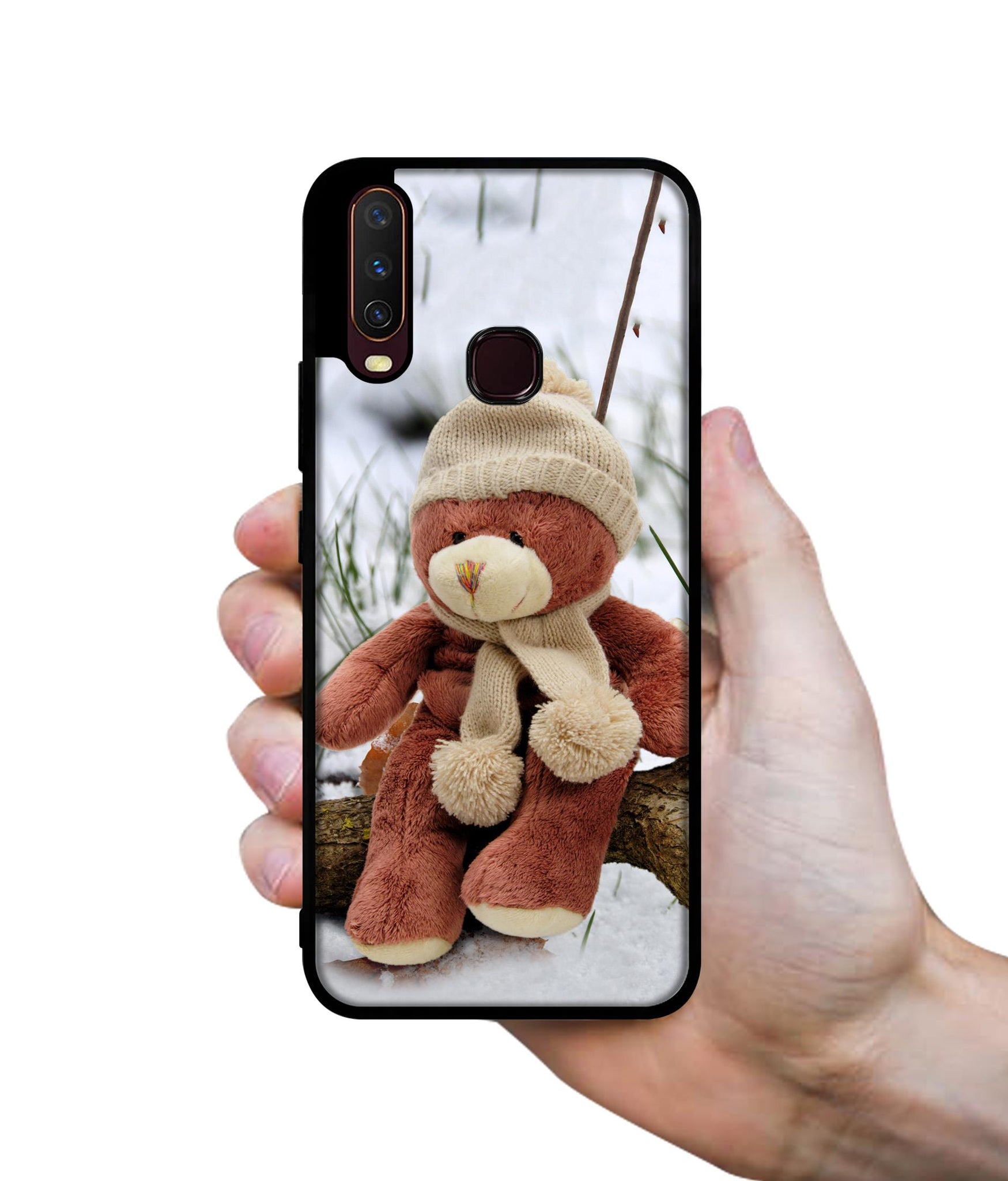 Woolen Bear Design Designer 2D Printed Back Case Cover for Vivo Y17 / Y12 / Y15