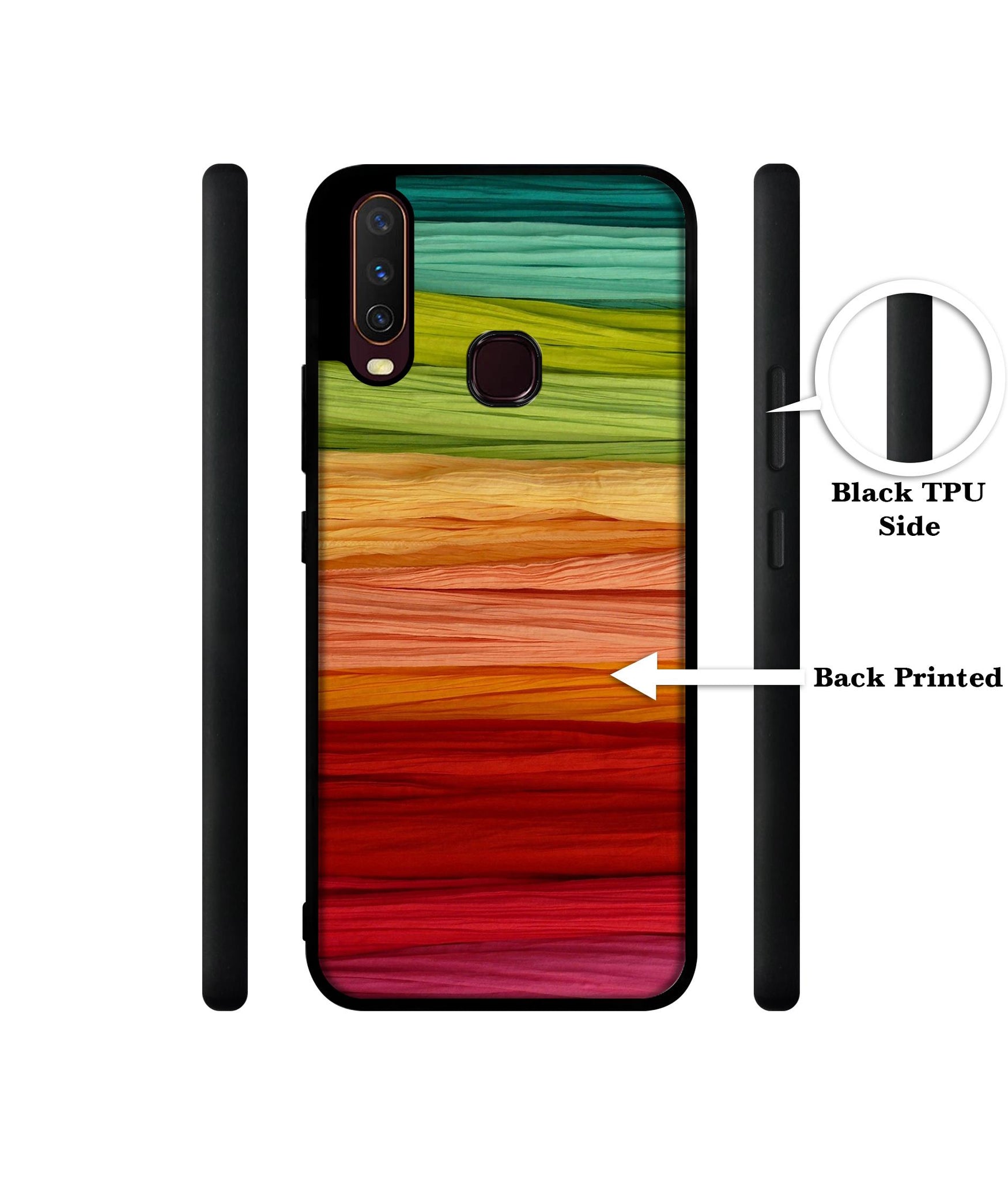 Colorful Thread Design Designer 2D Printed Back Case Cover for Vivo Y17 / Y12 / Y15