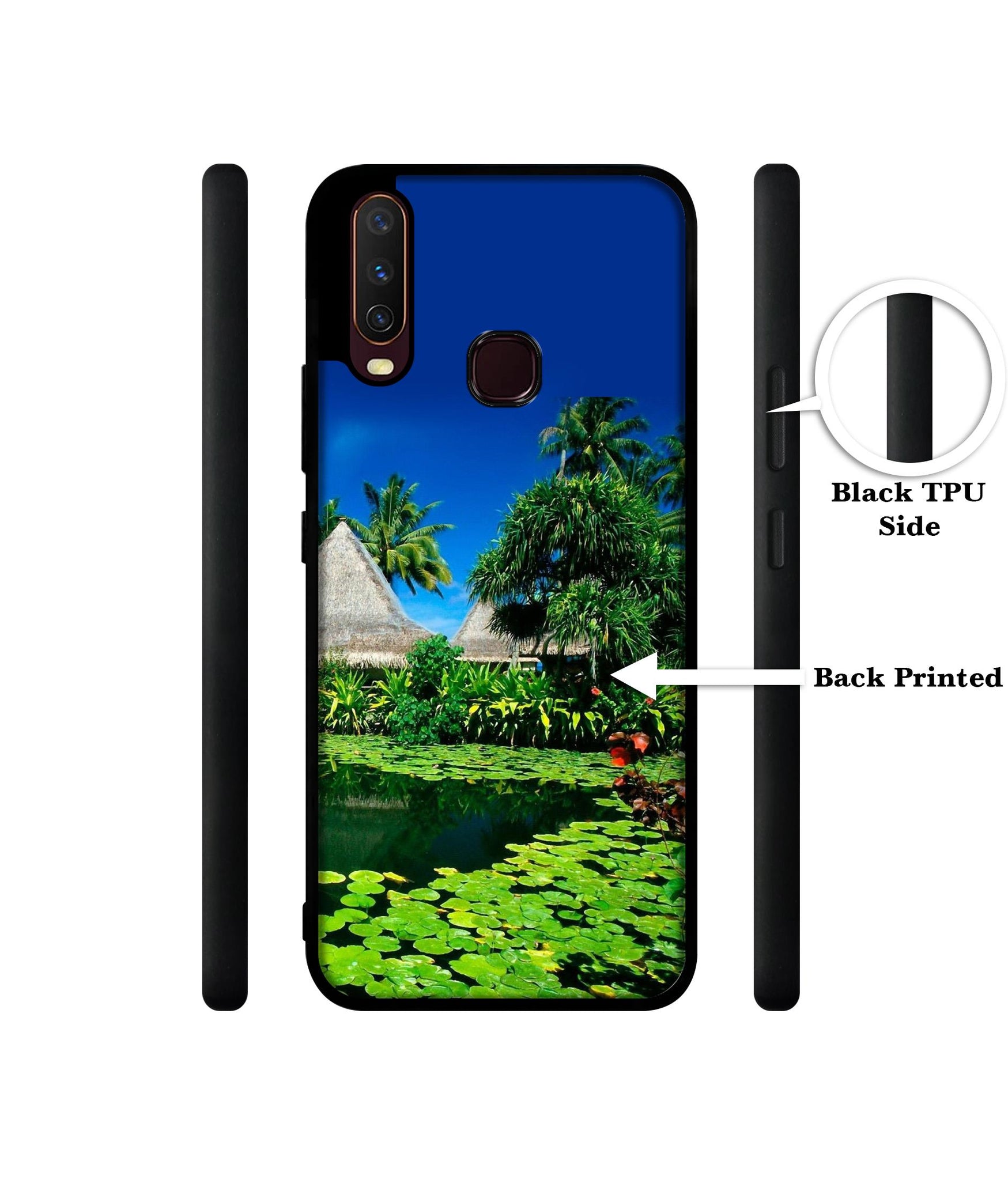 Tropics Water Design Designer 2D Printed Back Case Cover for Vivo Y17 / Y12 / Y15