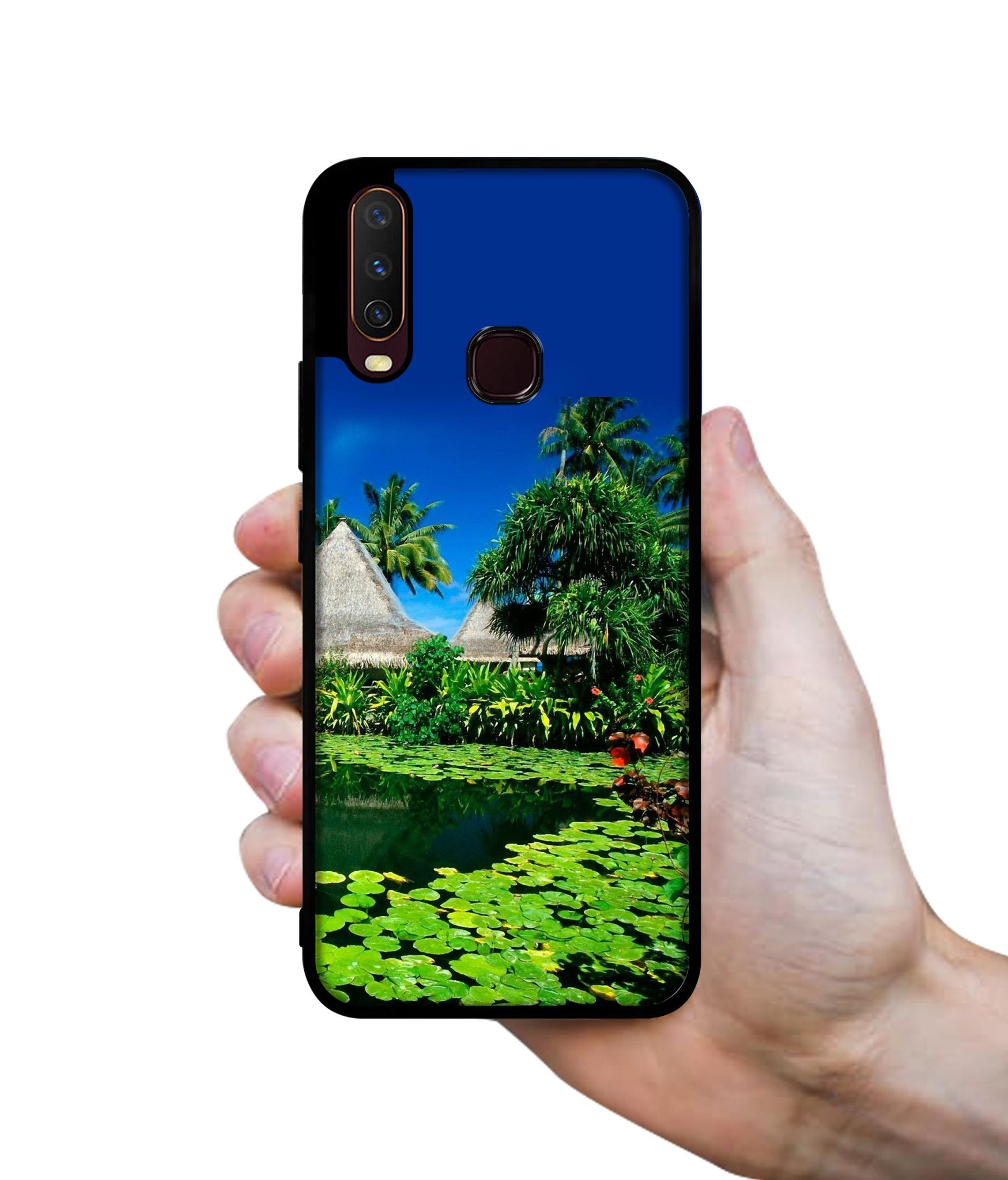 Tropics Water Design Designer 2D Printed Back Case Cover for Vivo Y17 / Y12 / Y15