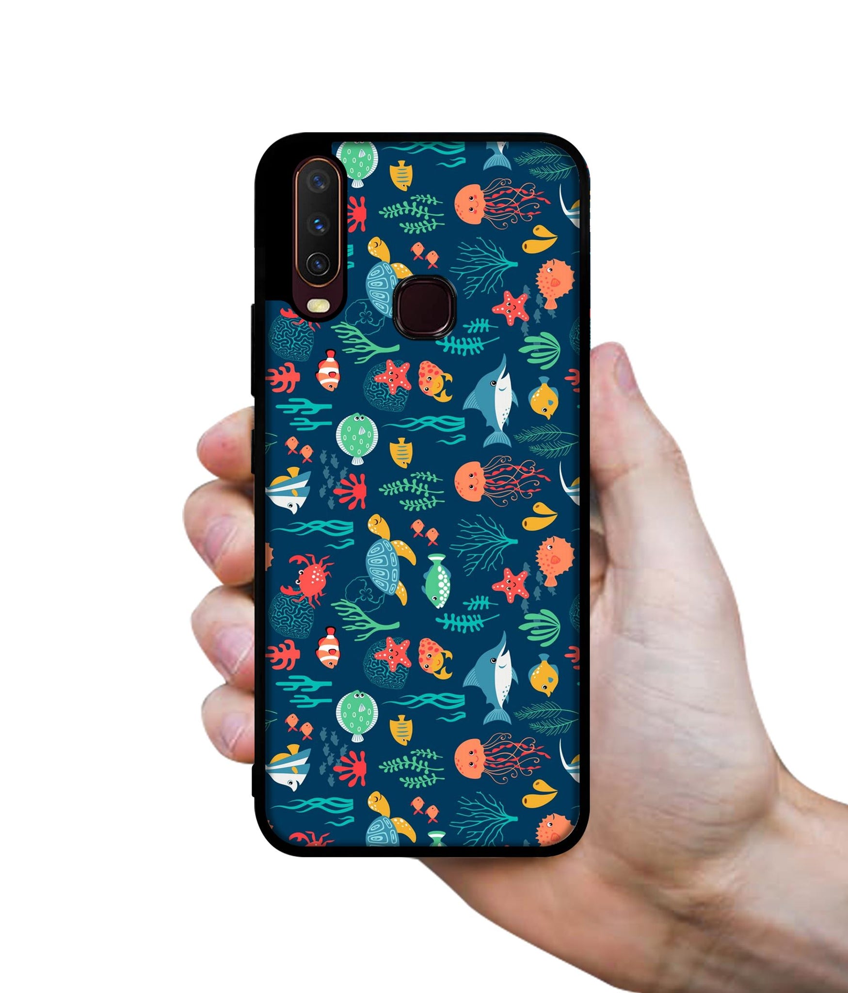 Aquarium Texture Design Designer 2D Printed Back Case Cover for Vivo Y17 / Y12 / Y15