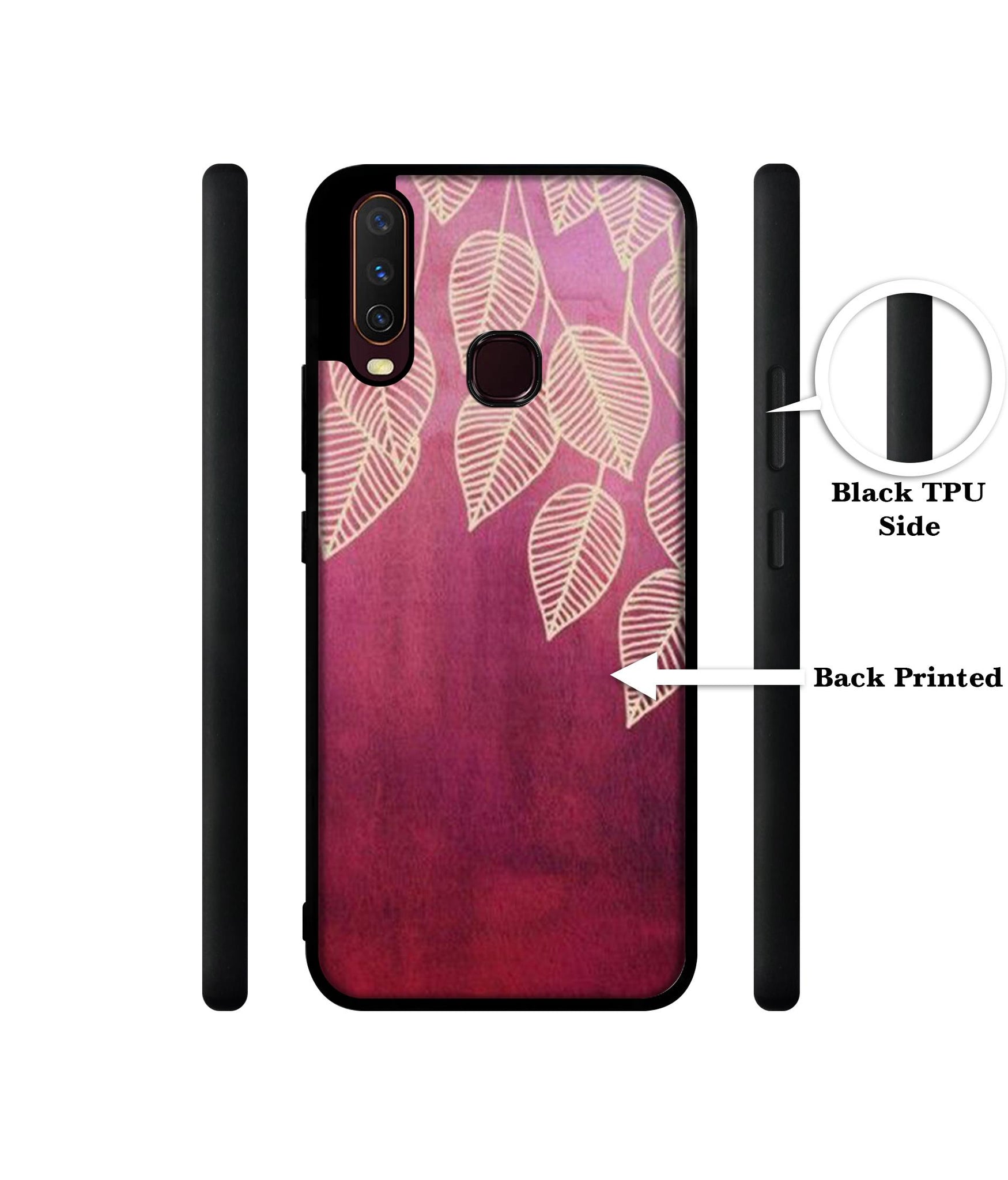 Leaf Pattern Design Designer 2D Printed Back Case Cover for Vivo Y17 / Y12 / Y15
