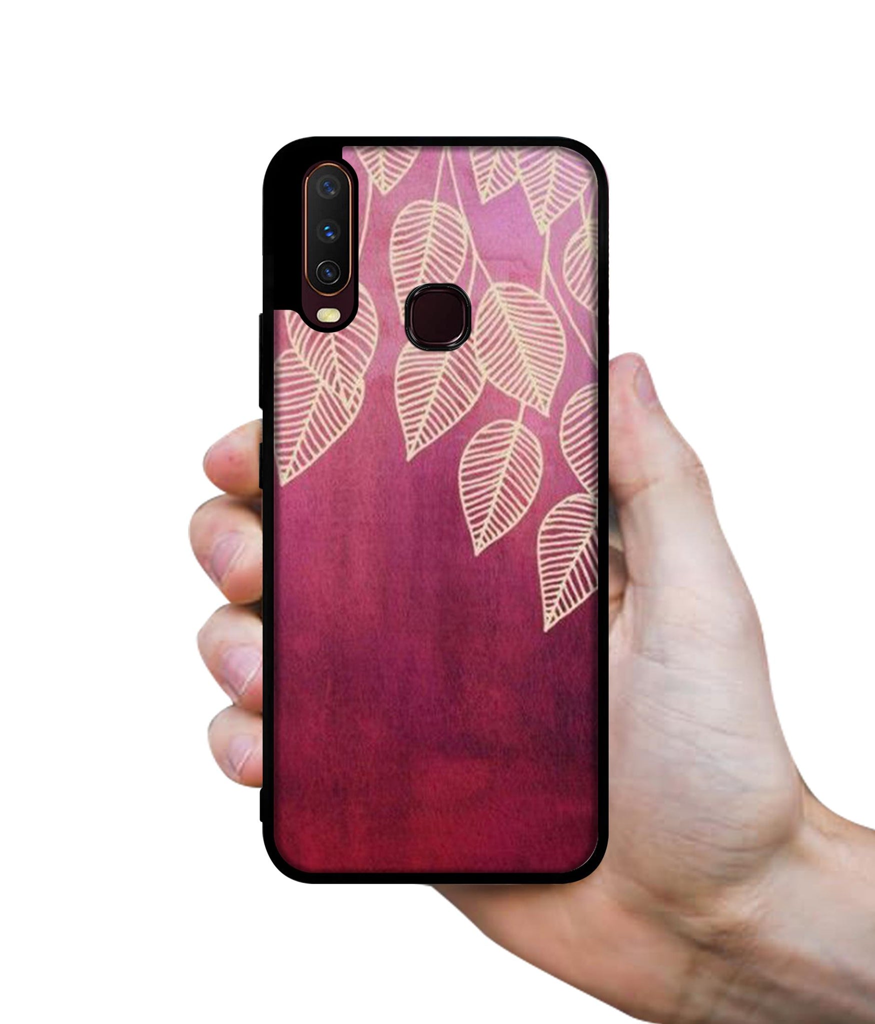 Leaf Pattern Design Designer 2D Printed Back Case Cover for Vivo Y17 / Y12 / Y15