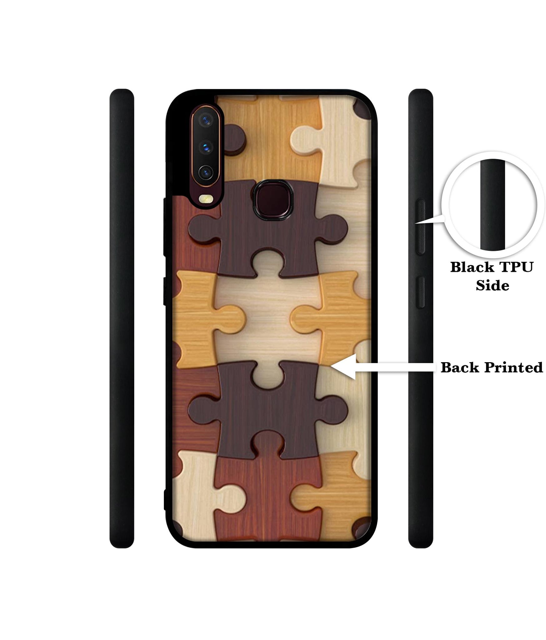 Puzzle Pattern Design Designer 2D Printed Back Case Cover for Vivo Y17 / Y12 / Y15