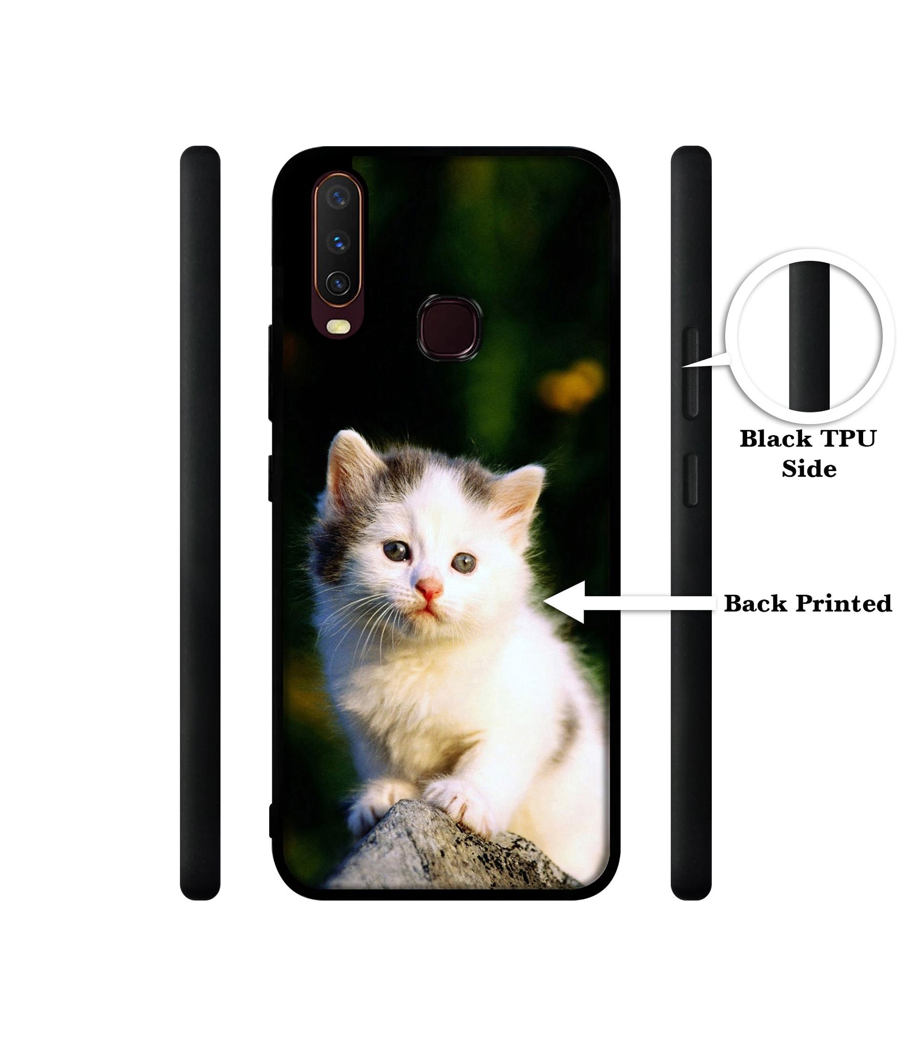 Sweet Cat Design Designer 2D Printed Back Case Cover for Vivo Y17 / Y12 / Y15