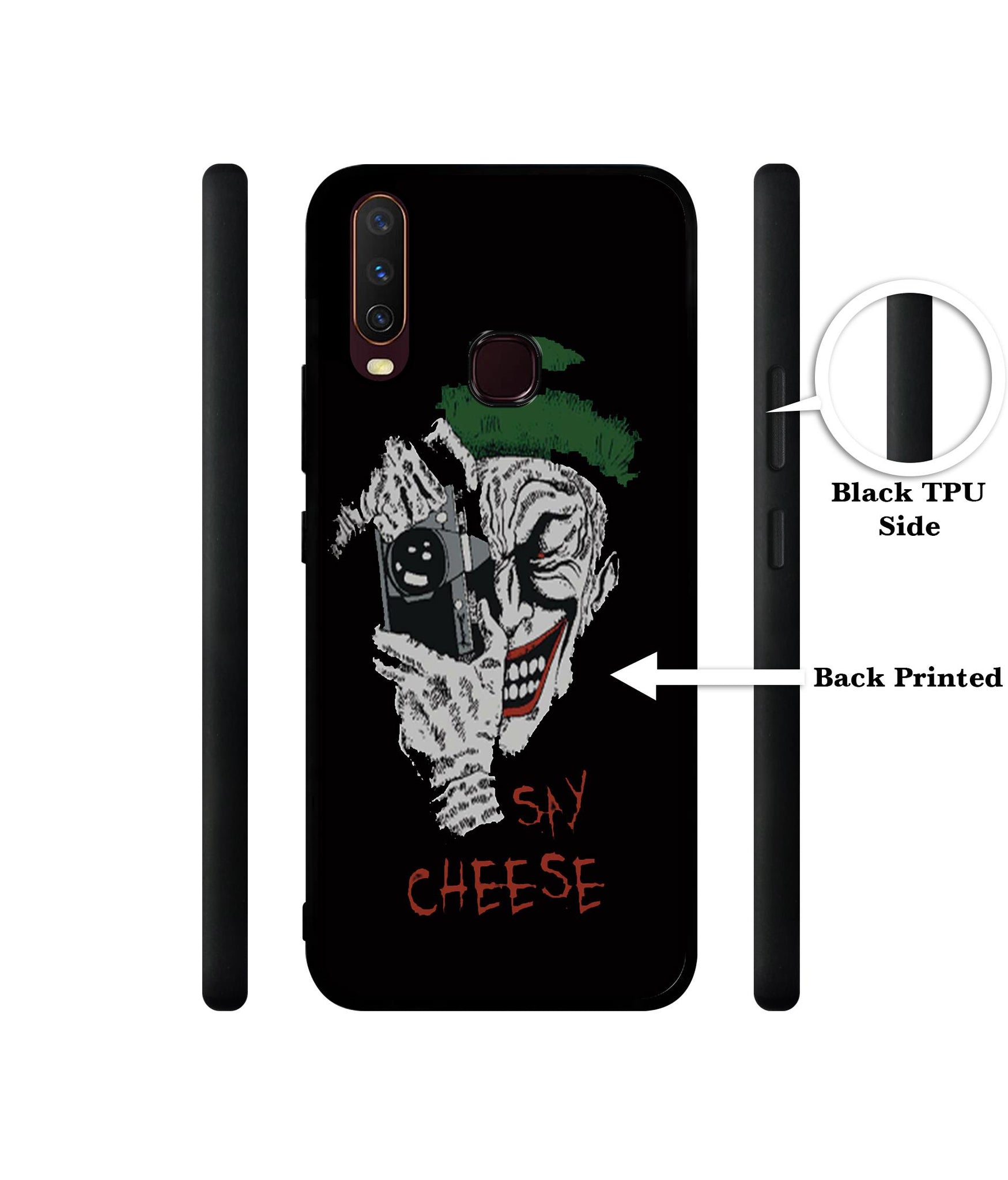 Joker Say Cheese Design Designer 2D Printed Back Case Cover for Vivo Y17 / Y12 / Y15