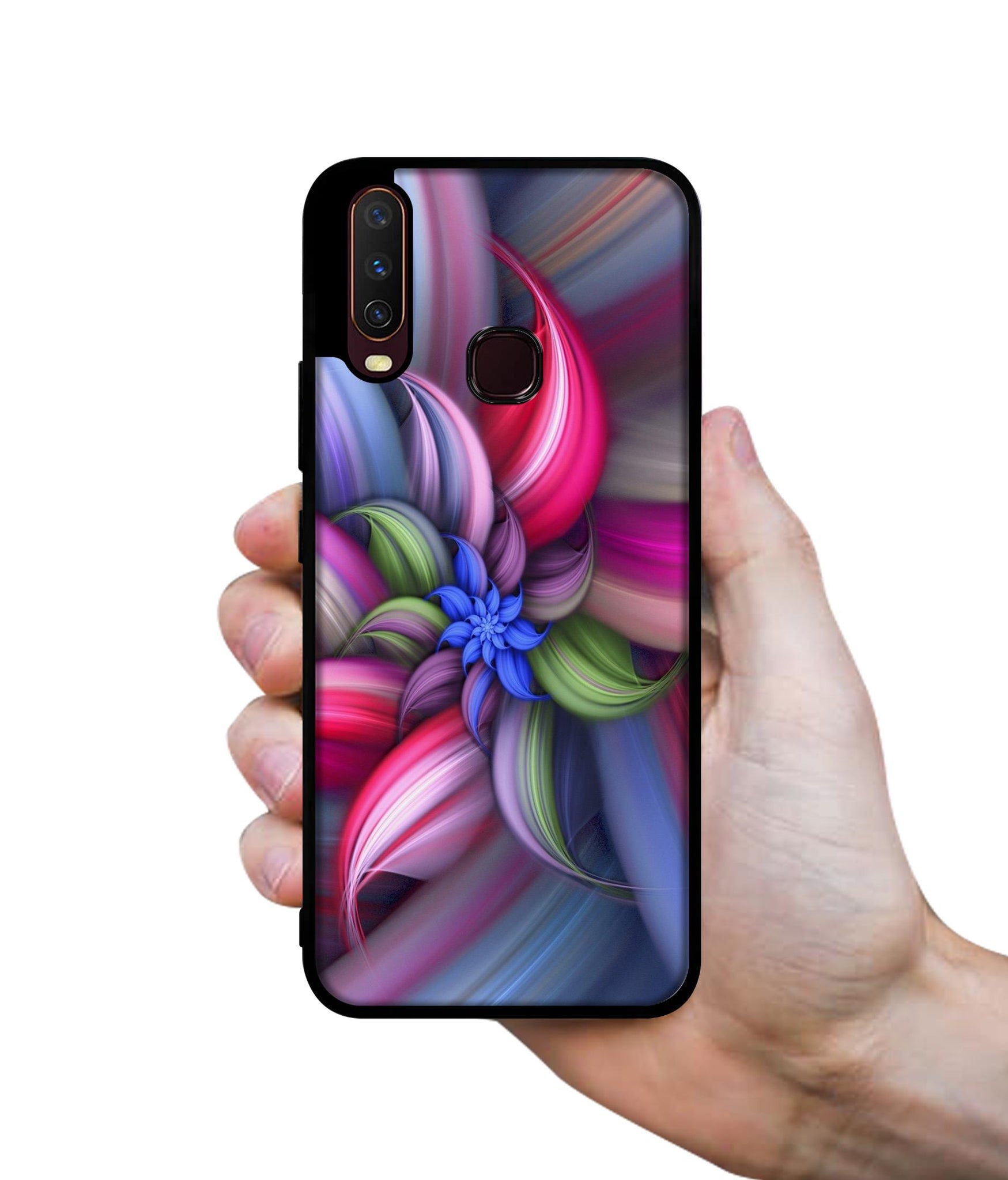 Colorful Flower Design Designer 2D Printed Back Case Cover for Vivo Y17 / Y12 / Y15