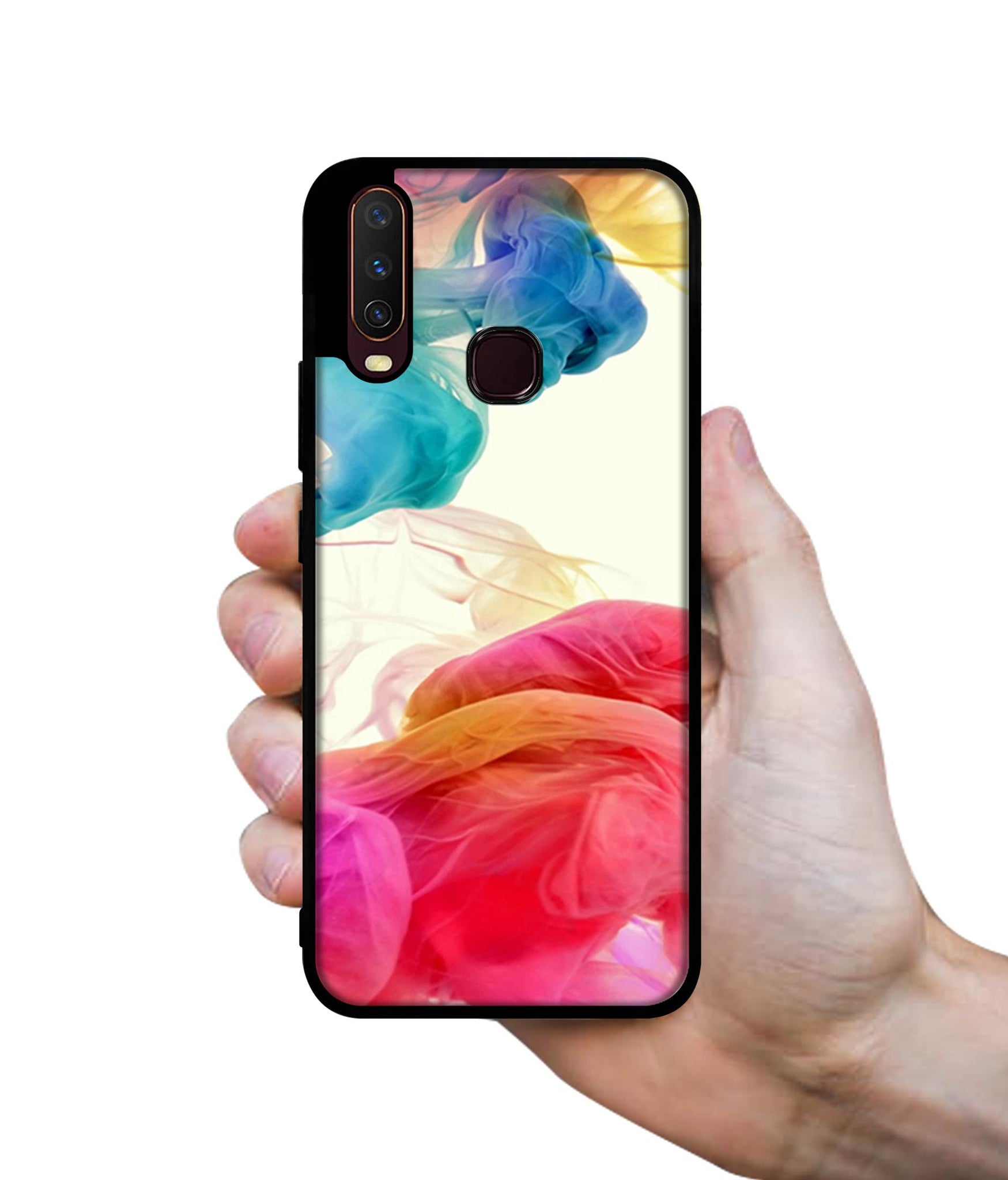 Colored Smoke Design Designer 2D Printed Back Case Cover for Vivo Y17 / Y12 / Y15