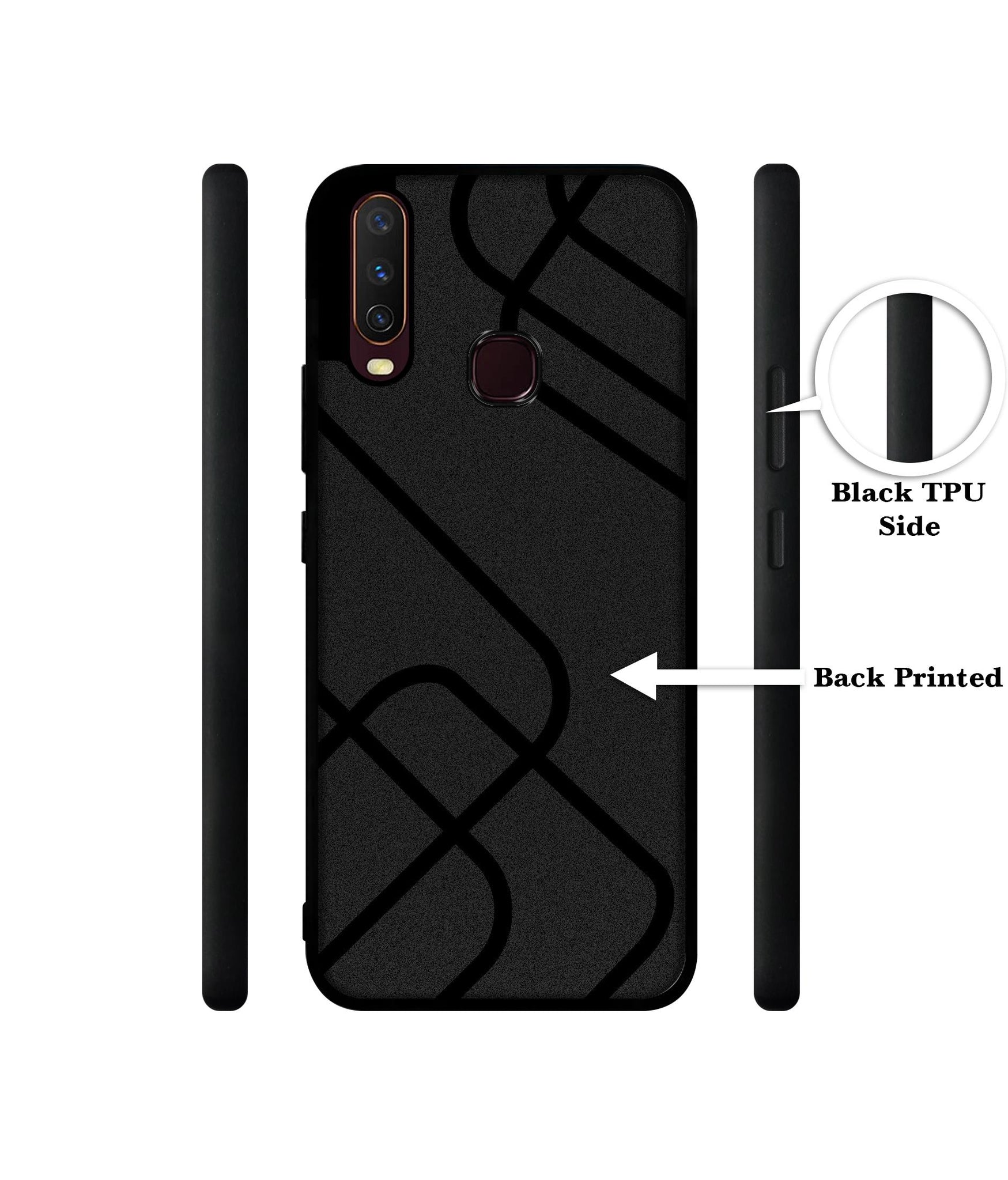 Zig-Zag Black Line Design Designer 2D Printed Back Case Cover for Vivo Y17 / Y12 / Y15