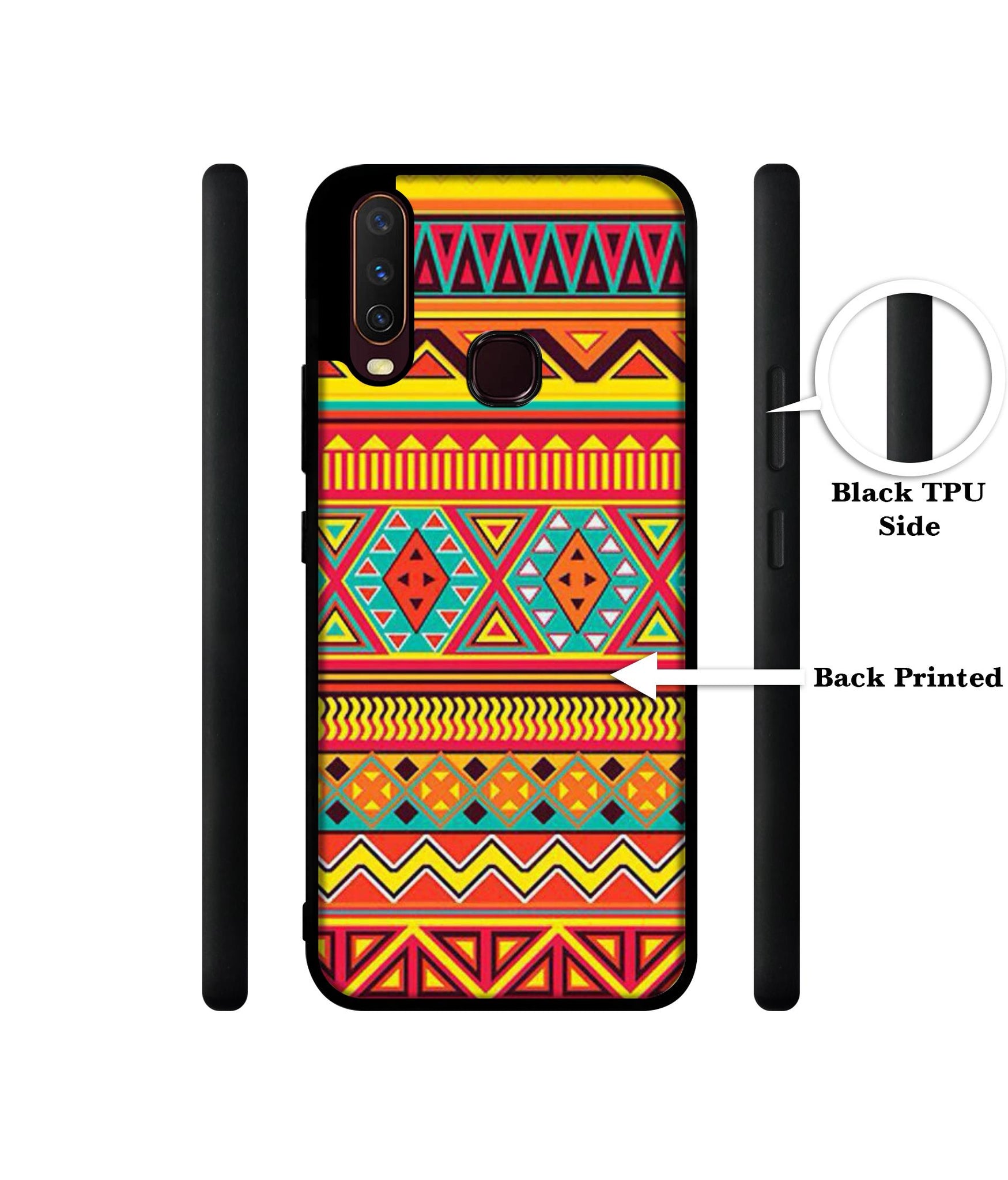 Artistic Rangoli Design Designer 2D Printed Back Case Cover for Vivo Y17 / Y12 / Y15