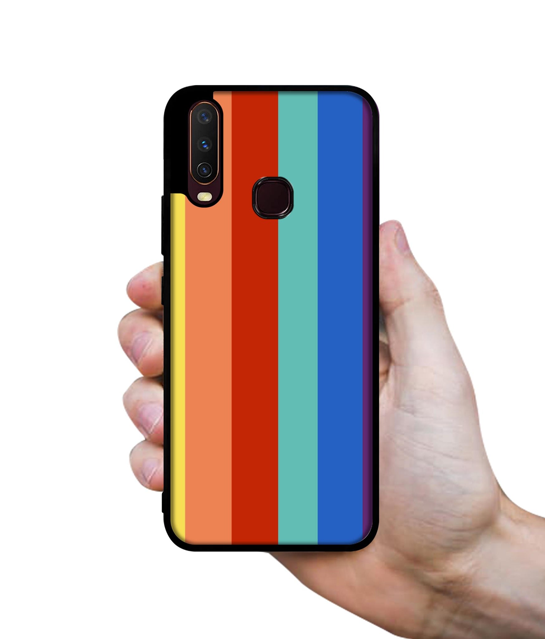 Rainbow Colors Design Designer 2D Printed Back Case Cover for Vivo Y17 / Y12 / Y15