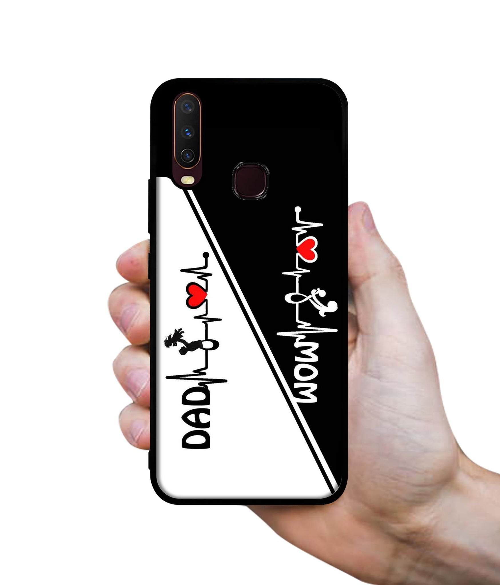 Mom and Dad Lover Design Designer 2D Printed Back Case Cover for Vivo Y17 / Y12 / Y15