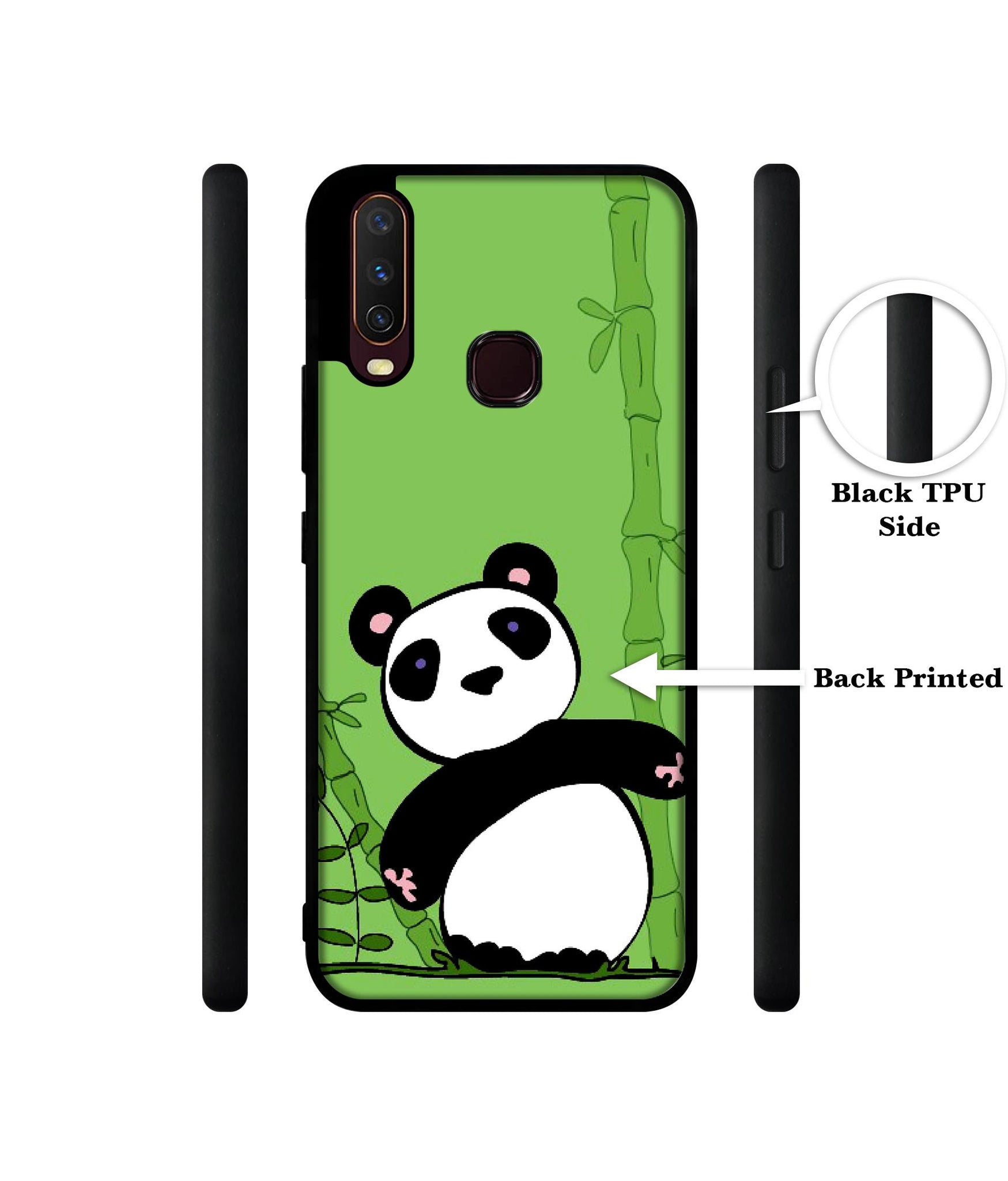 Panda with Bamboo Design Designer 2D Printed Back Case Cover for Vivo Y17 / Y12 / Y15