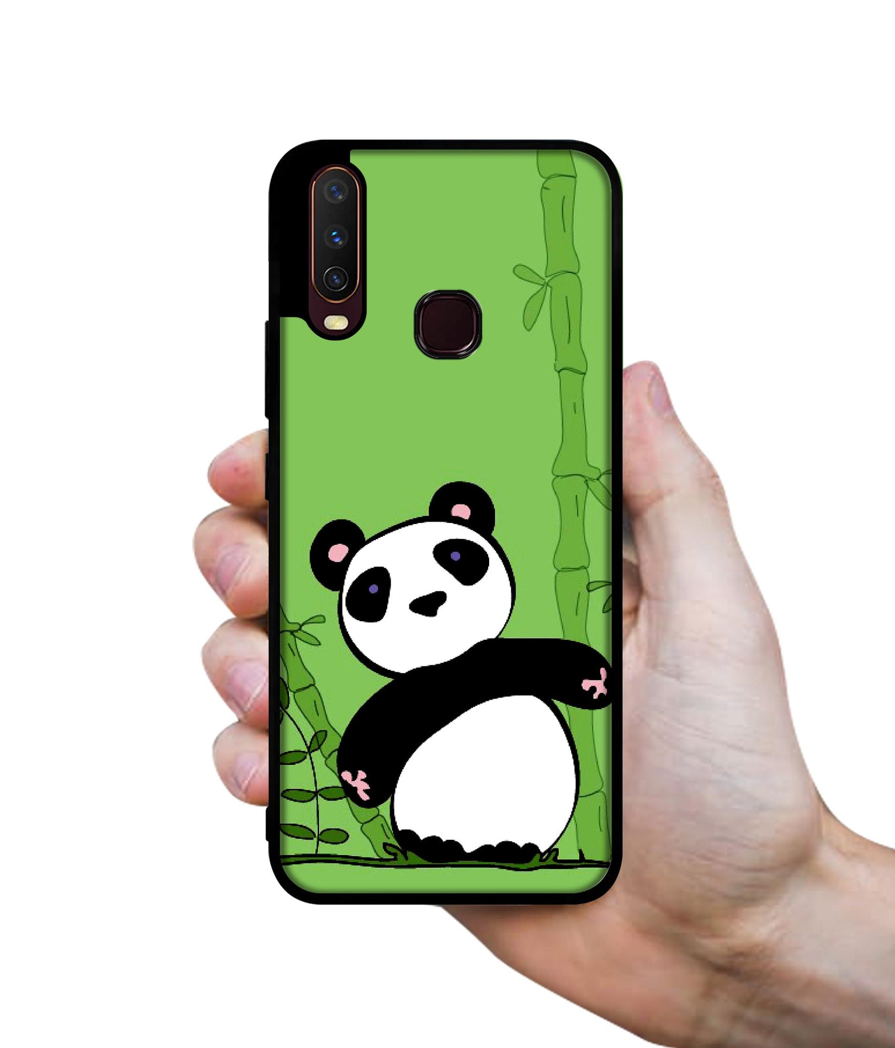 Panda with Bamboo Design Designer 2D Printed Back Case Cover for Vivo Y17 / Y12 / Y15