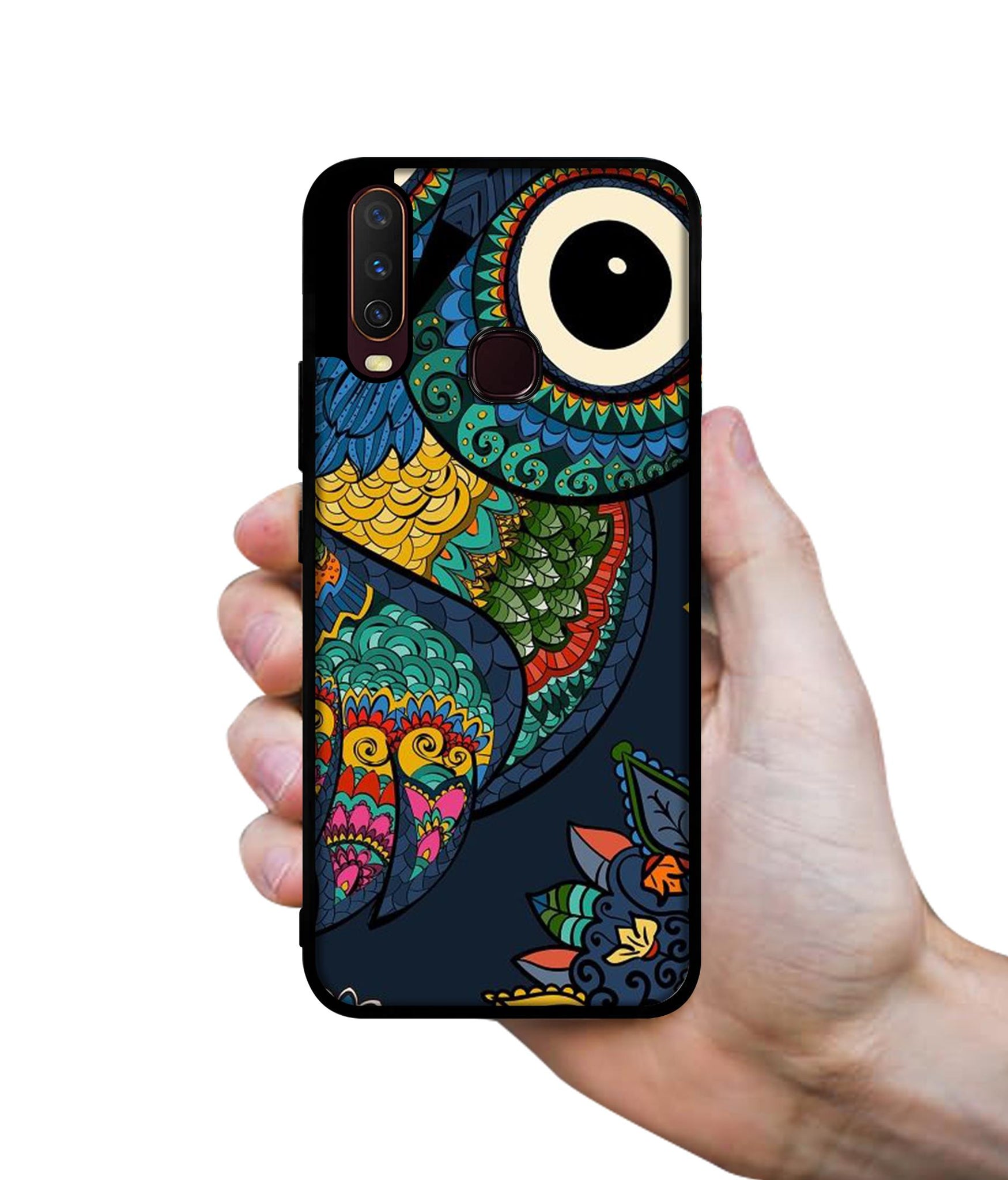 Owl Illustration Design Designer 2D Printed Back Case Cover for Vivo Y17 / Y12 / Y15