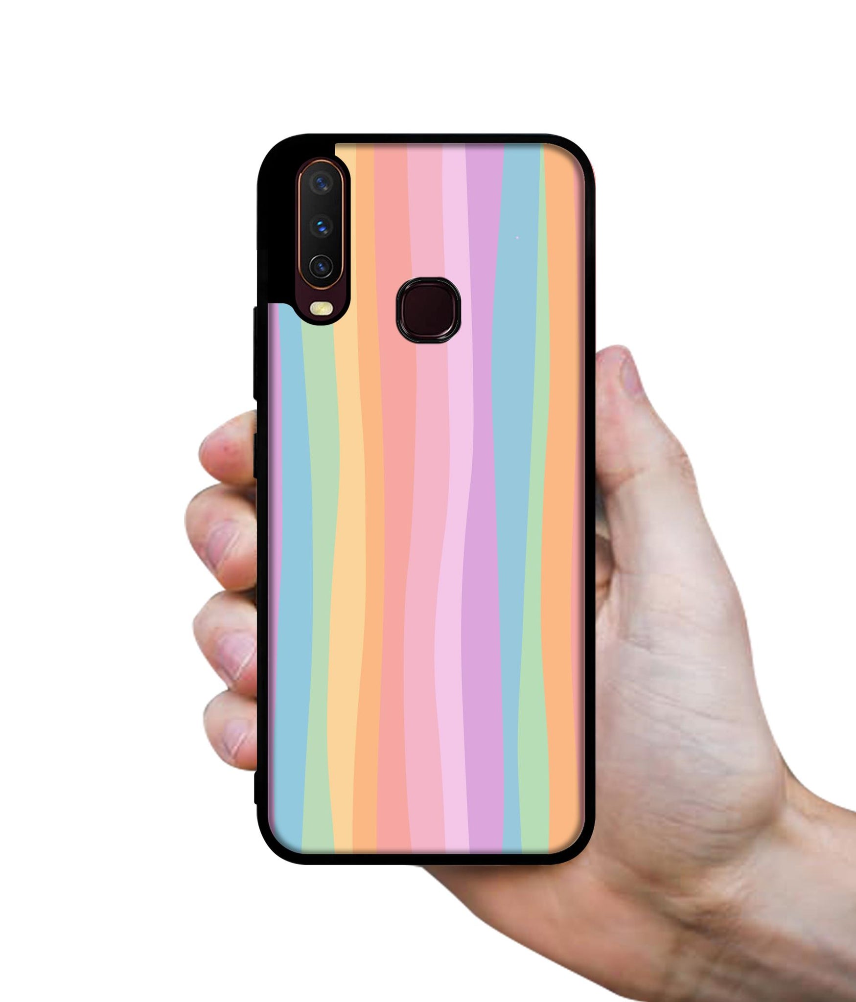 Cool Rainbow Design Designer 2D Printed Back Case Cover for Vivo Y17 / Y12 / Y15