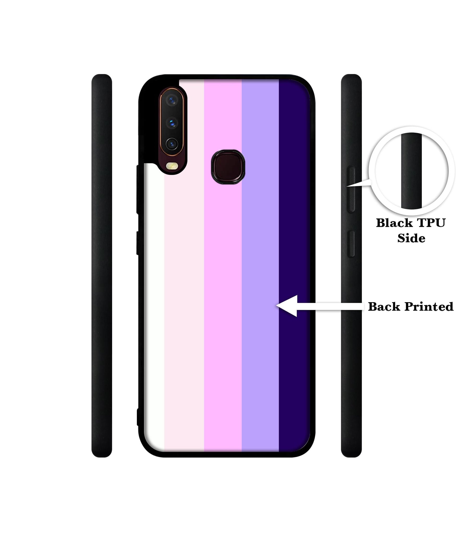 Pink and Purple Lines Design Designer 2D Printed Back Case Cover for Vivo Y17 / Y12 / Y15