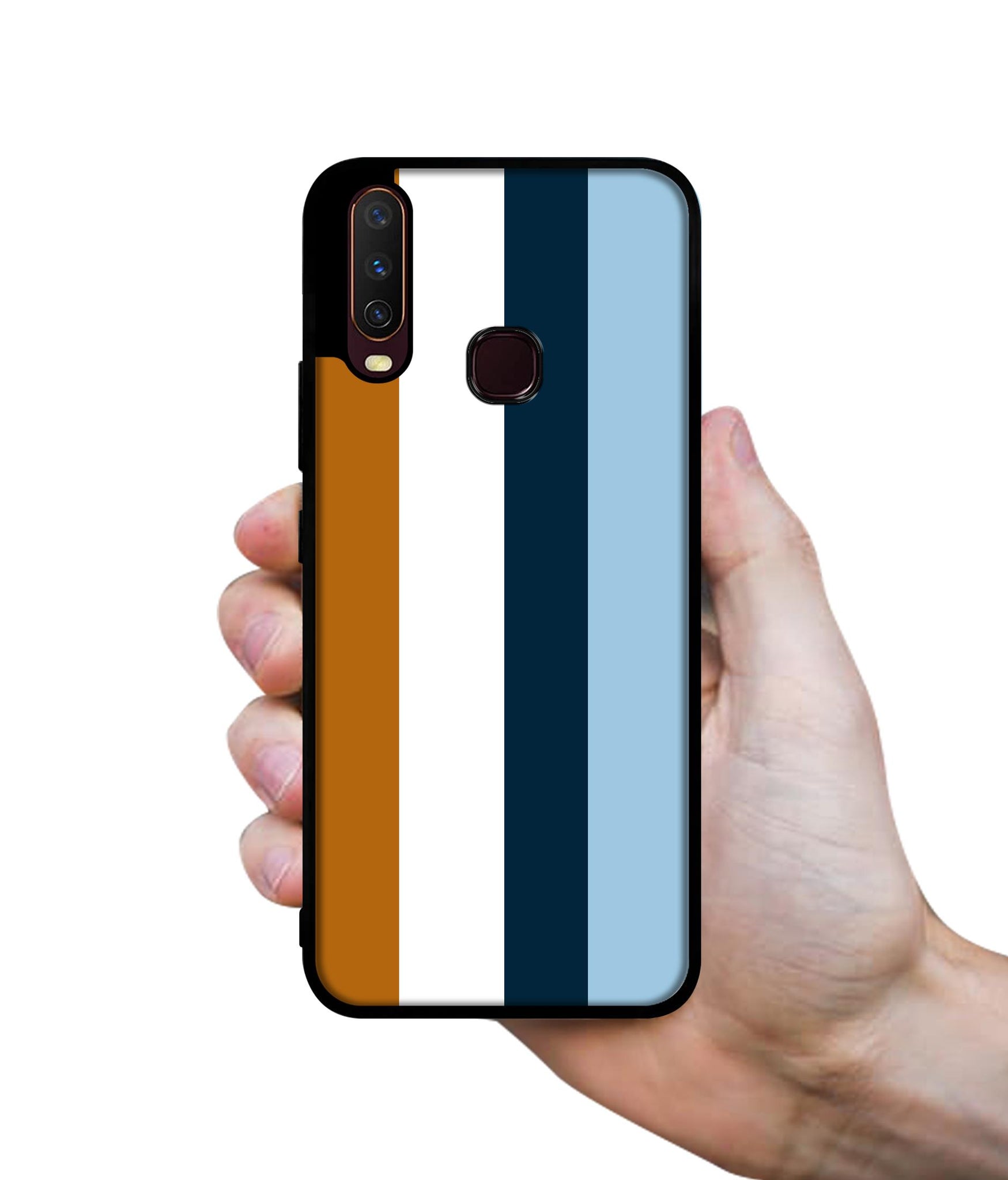 Color Stripes Design Designer 2D Printed Back Case Cover for Vivo Y17 / Y12 / Y15