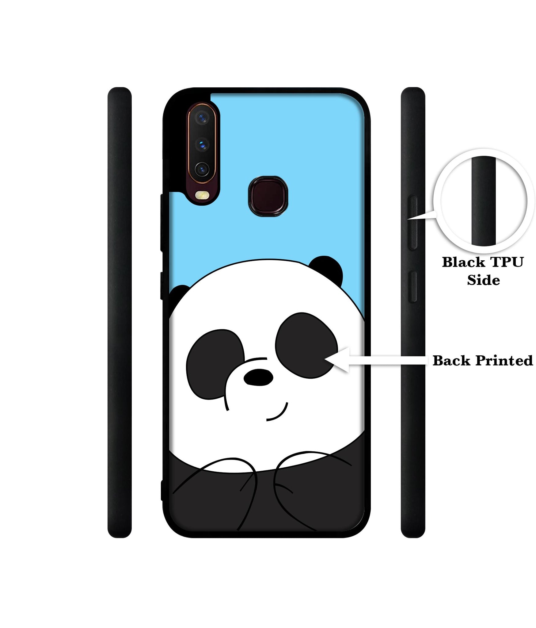 Cute Panda Design Designer 2D Printed Back Case Cover for Vivo Y17 / Y12 / Y15