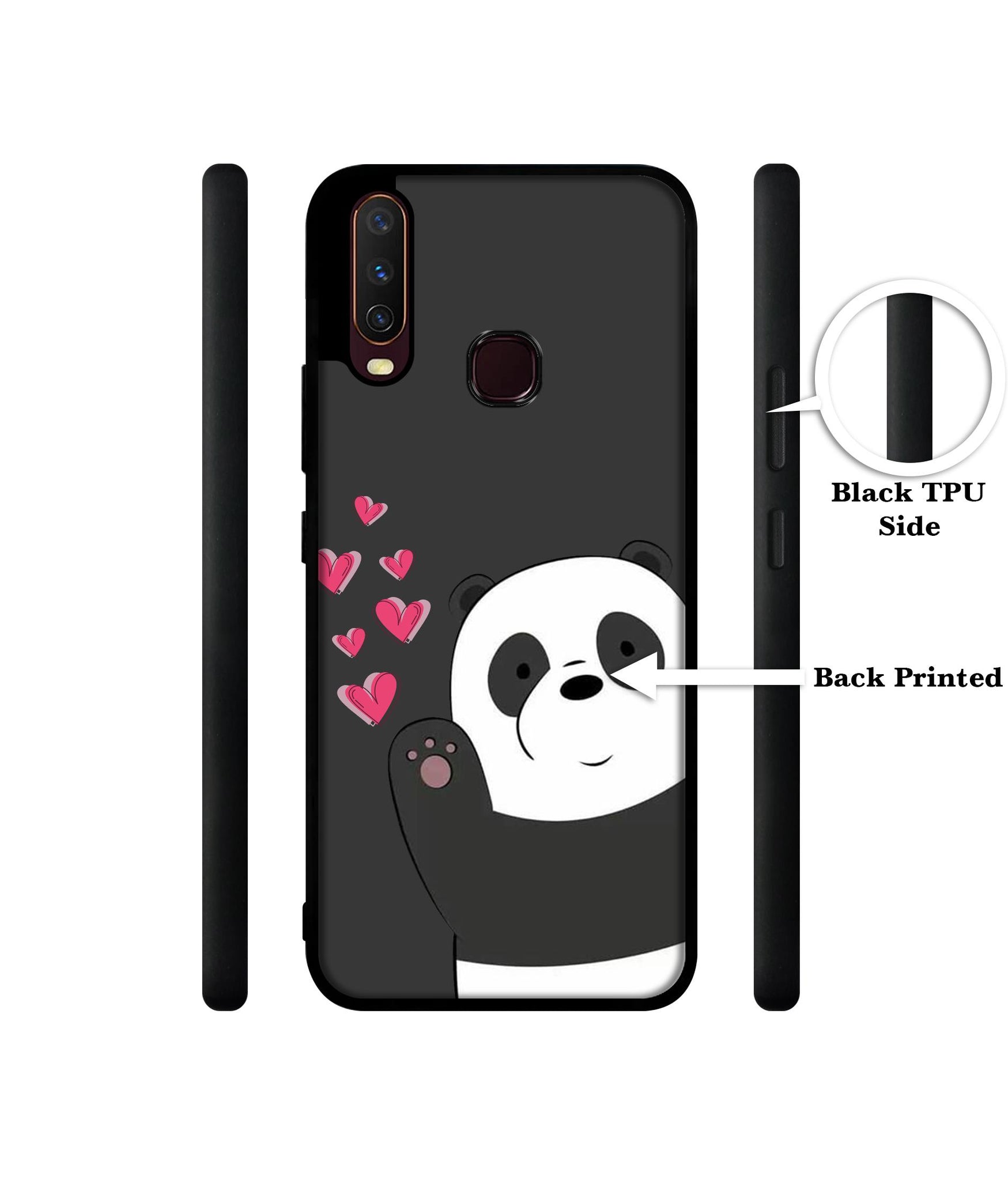 Love Panda Design Designer 2D Printed Back Case Cover for Vivo Y17 / Y12 / Y15