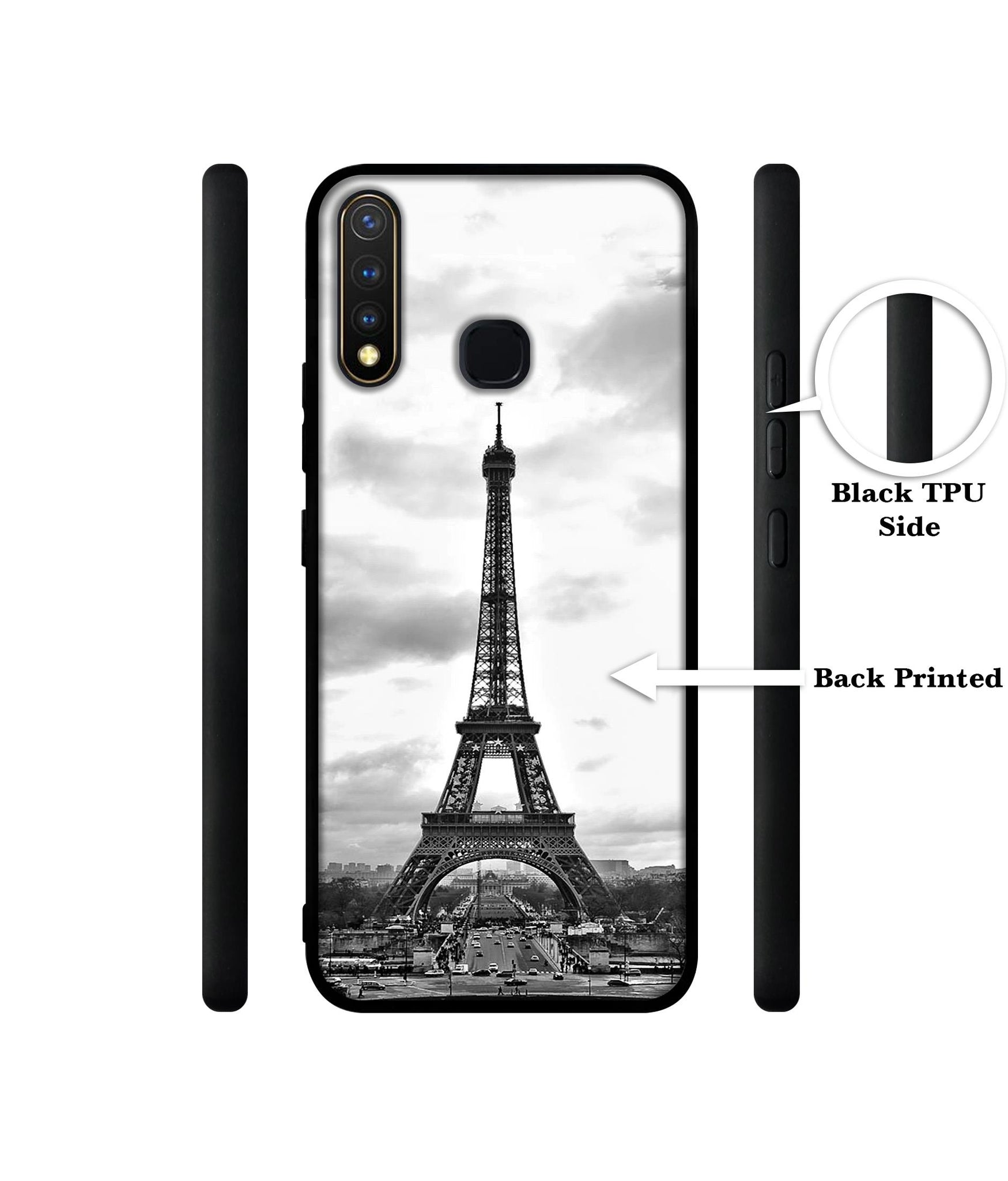 Eiffel Tower Design Designer 2D Printed Back Case Cover for Vivo Y19 4G / U3 4G / U20 4G