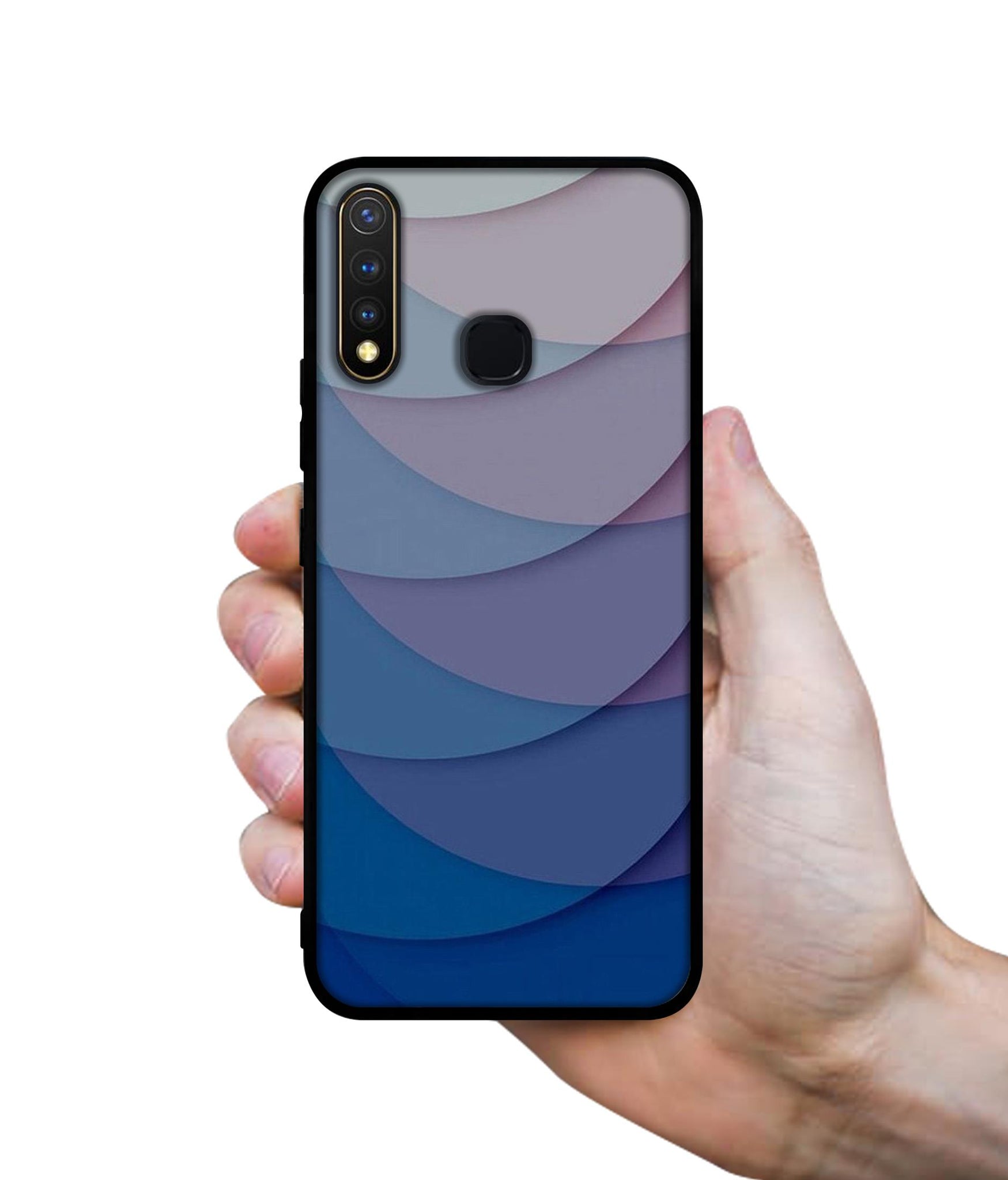 Waves Pattern Print Design Designer 2D Printed Back Case Cover for Vivo Y19 4G / U3 4G / U20 4G