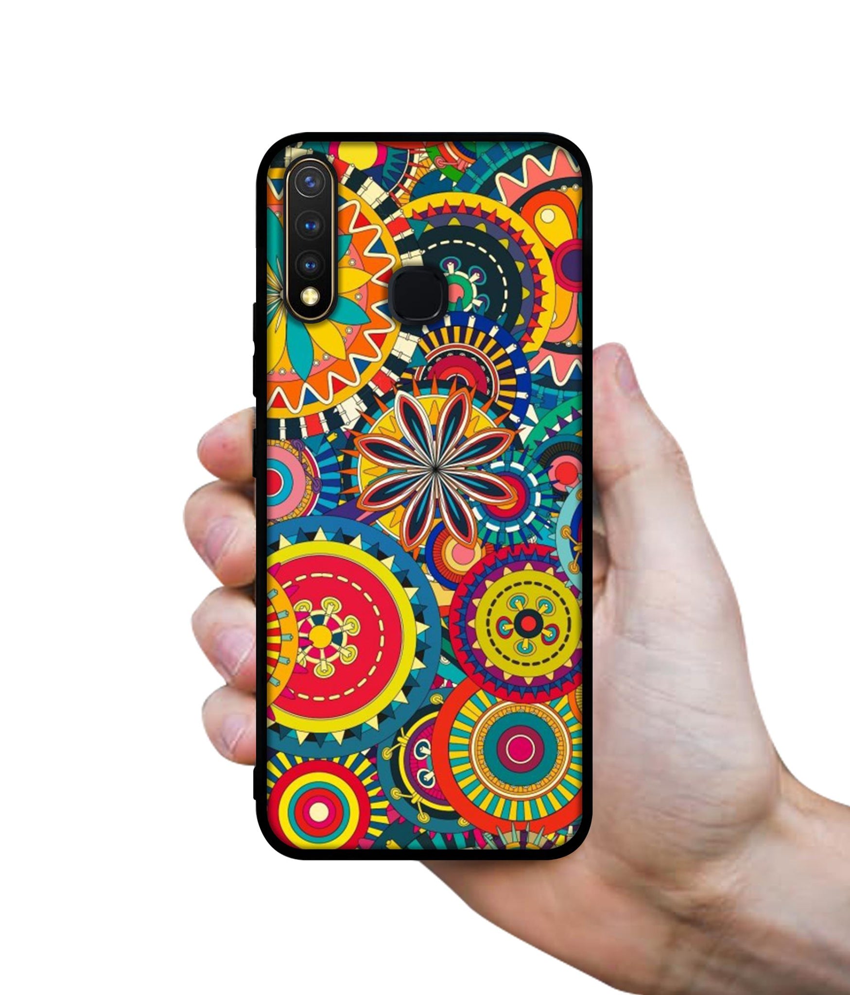 Ring Pattern Print Design Designer 2D Printed Back Case Cover for Vivo Y19 4G / U3 4G / U20 4G