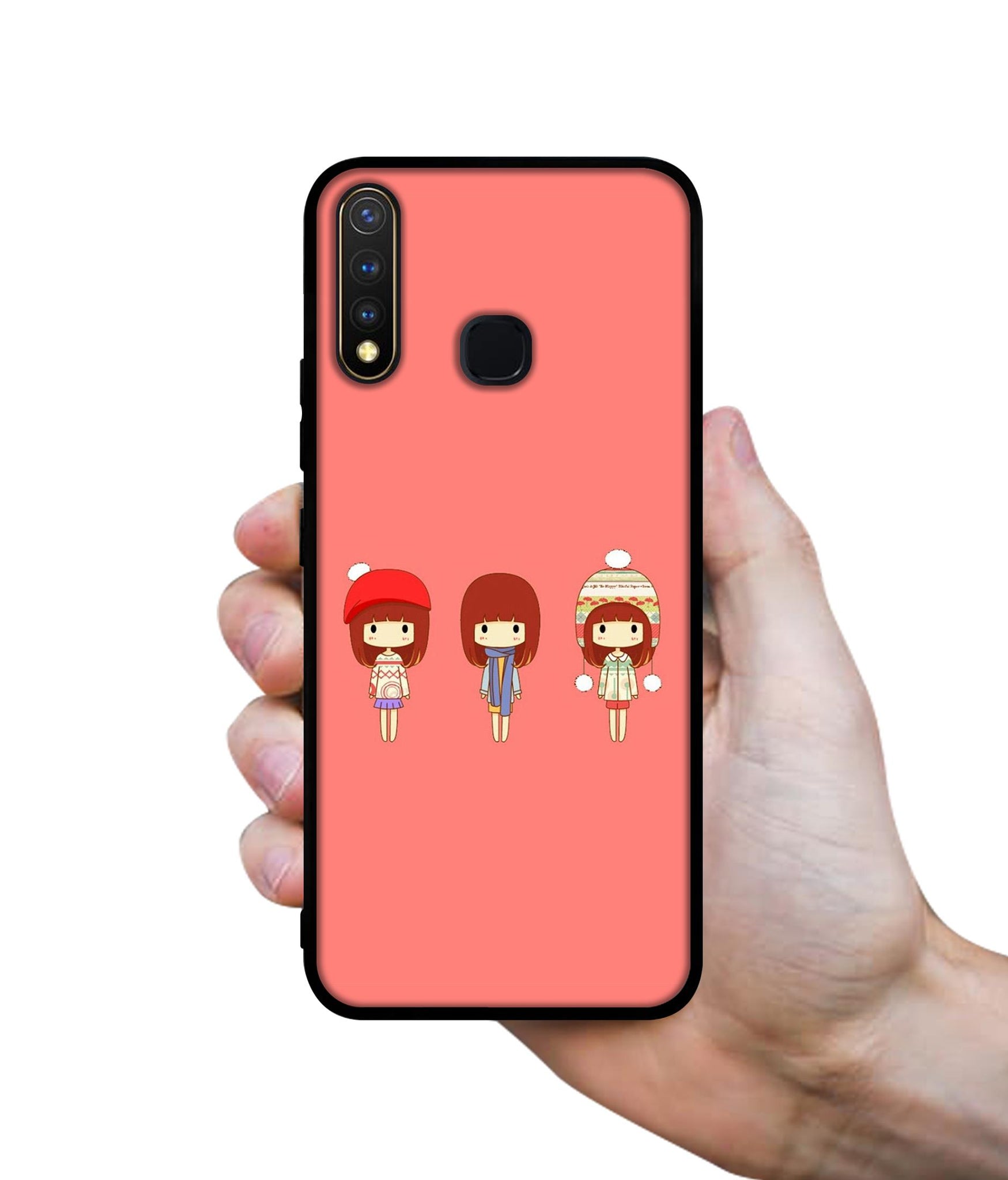 Cute Girls Design Designer 2D Printed Back Case Cover for Vivo Y19 4G / U3 4G / U20 4G
