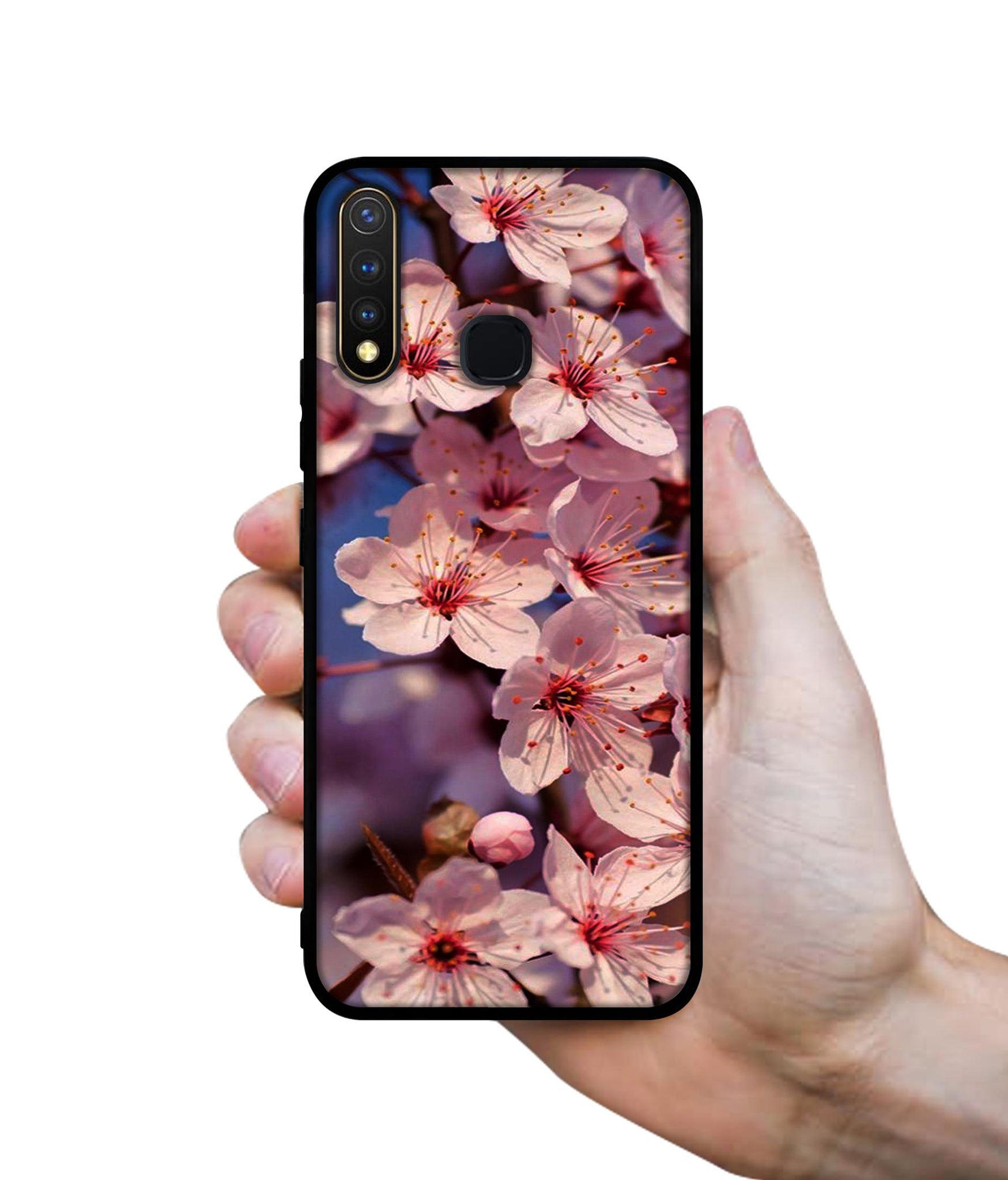 Pink Flowers Pattern Design Designer 2D Printed Back Case Cover for Vivo Y19 4G / U3 4G / U20 4G