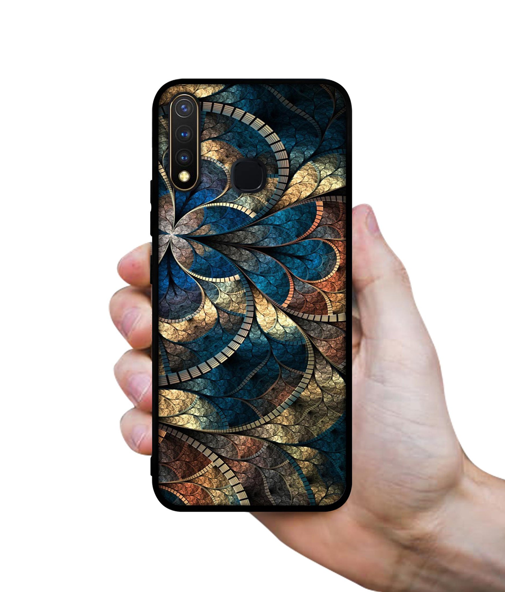Fractional Pattern Design Designer 2D Printed Back Case Cover for Vivo Y19 4G / U3 4G / U20 4G