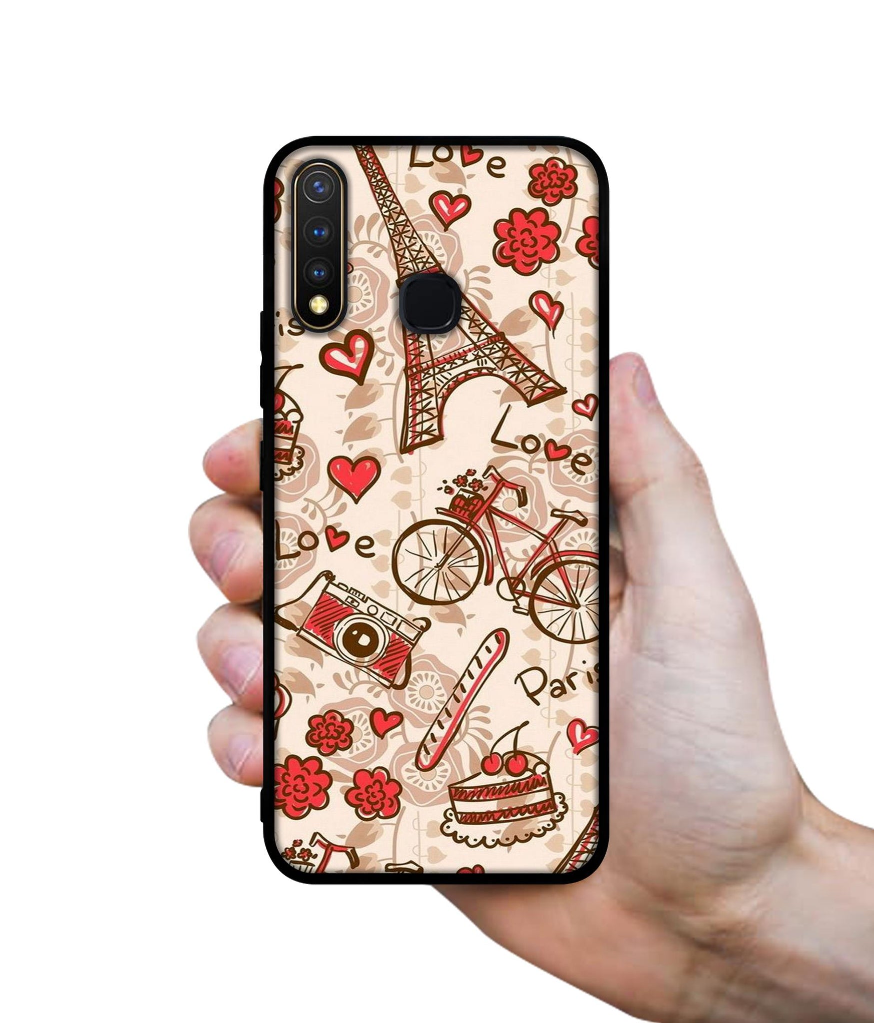 Vintage Paris Design Designer 2D Printed Back Case Cover for Vivo Y19 4G / U3 4G / U20 4G